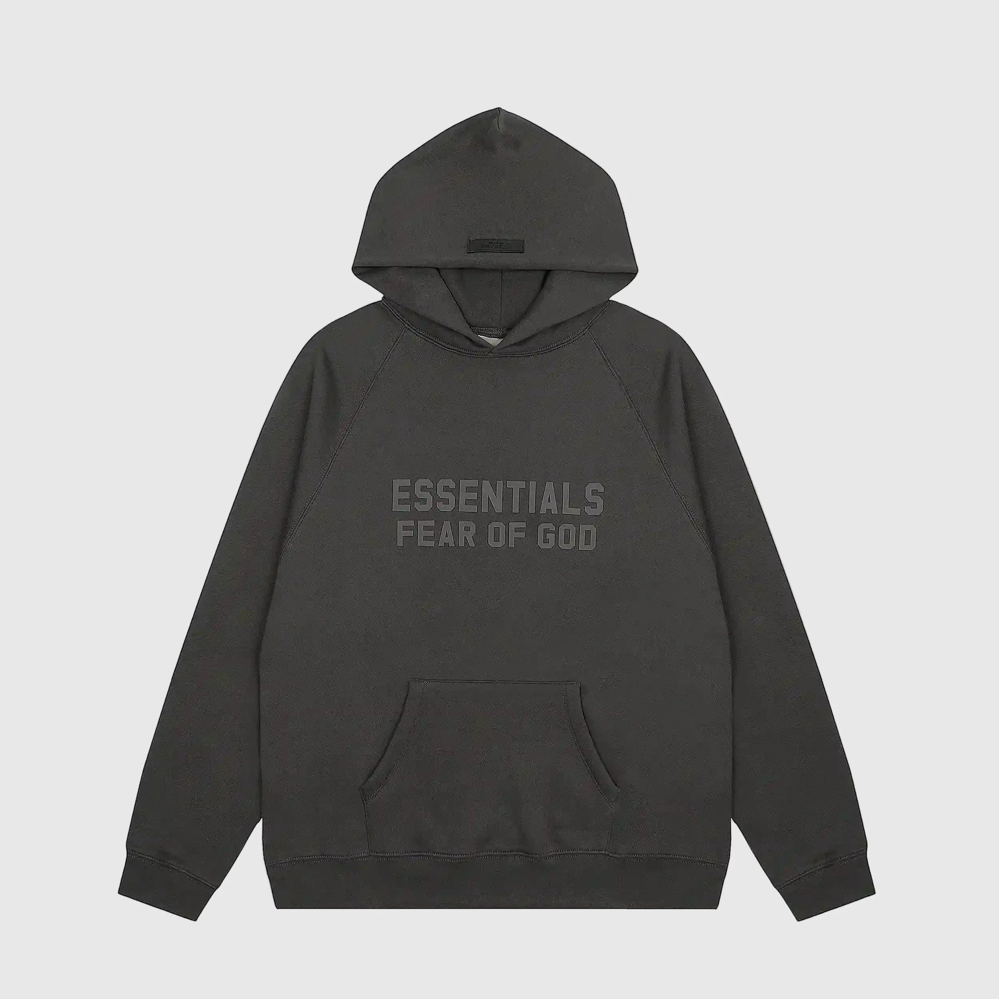 essentials black hoodie relaxed fit streetwear
