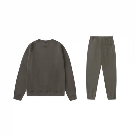 Essentials grey relaxed fleece hoodie with soft interior detail by Fear Of God