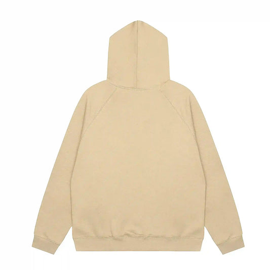 Essentials Calm Shell hoodie back view relaxed fit heavyweight core fleece