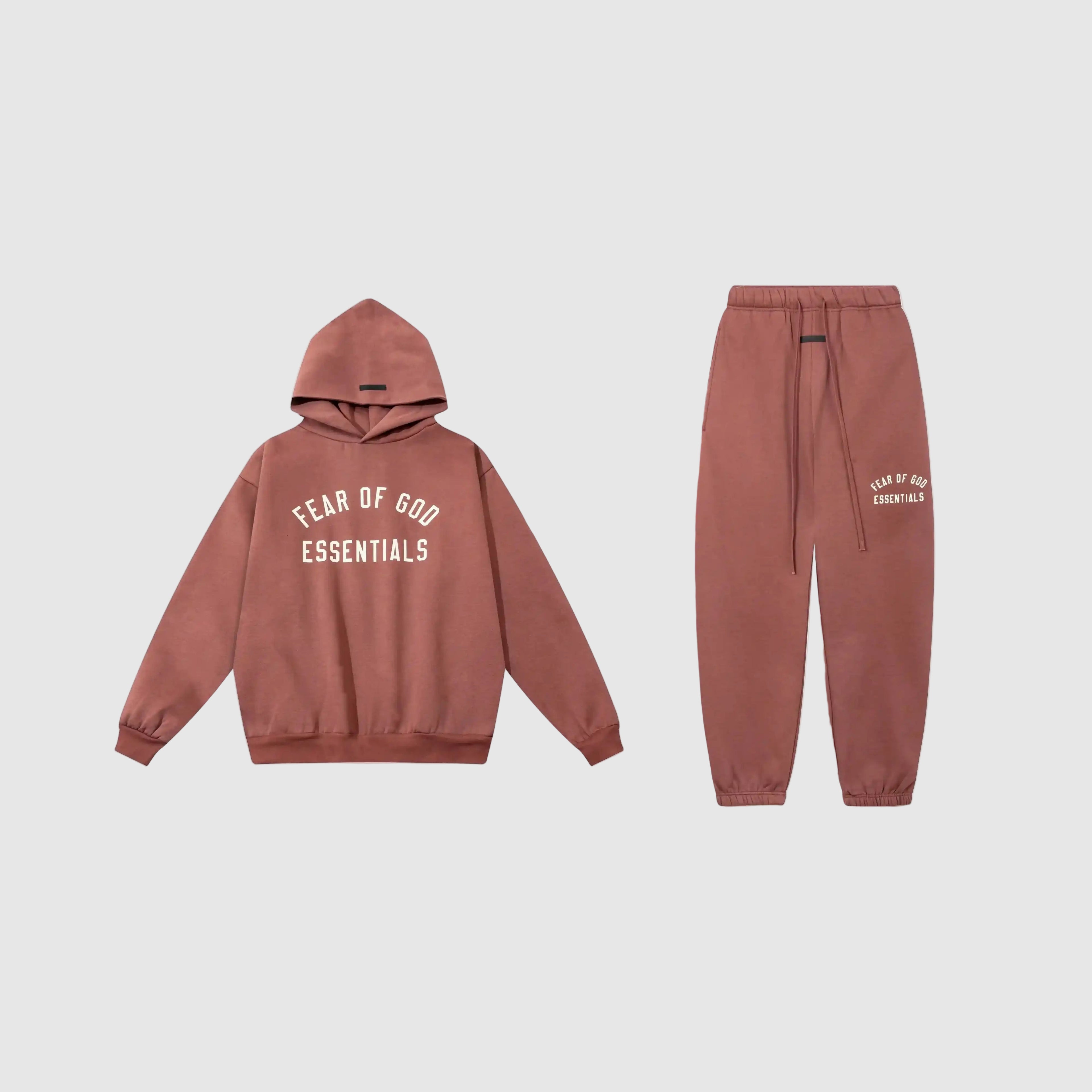 ESSENTIALS Clothing Dark Chestnut Tracksuit