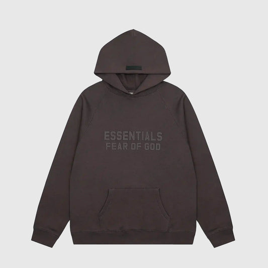 essentials purple taupe hoodie relaxed fit streetwear
