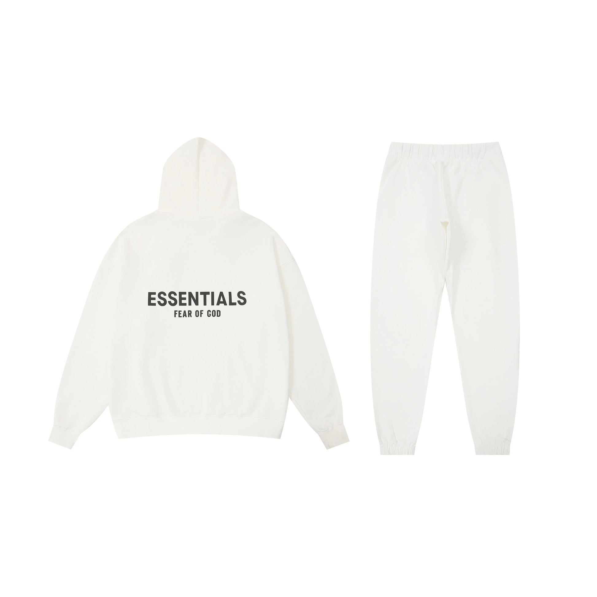Essentials tracksuit eggshell angled view relaxed fit set