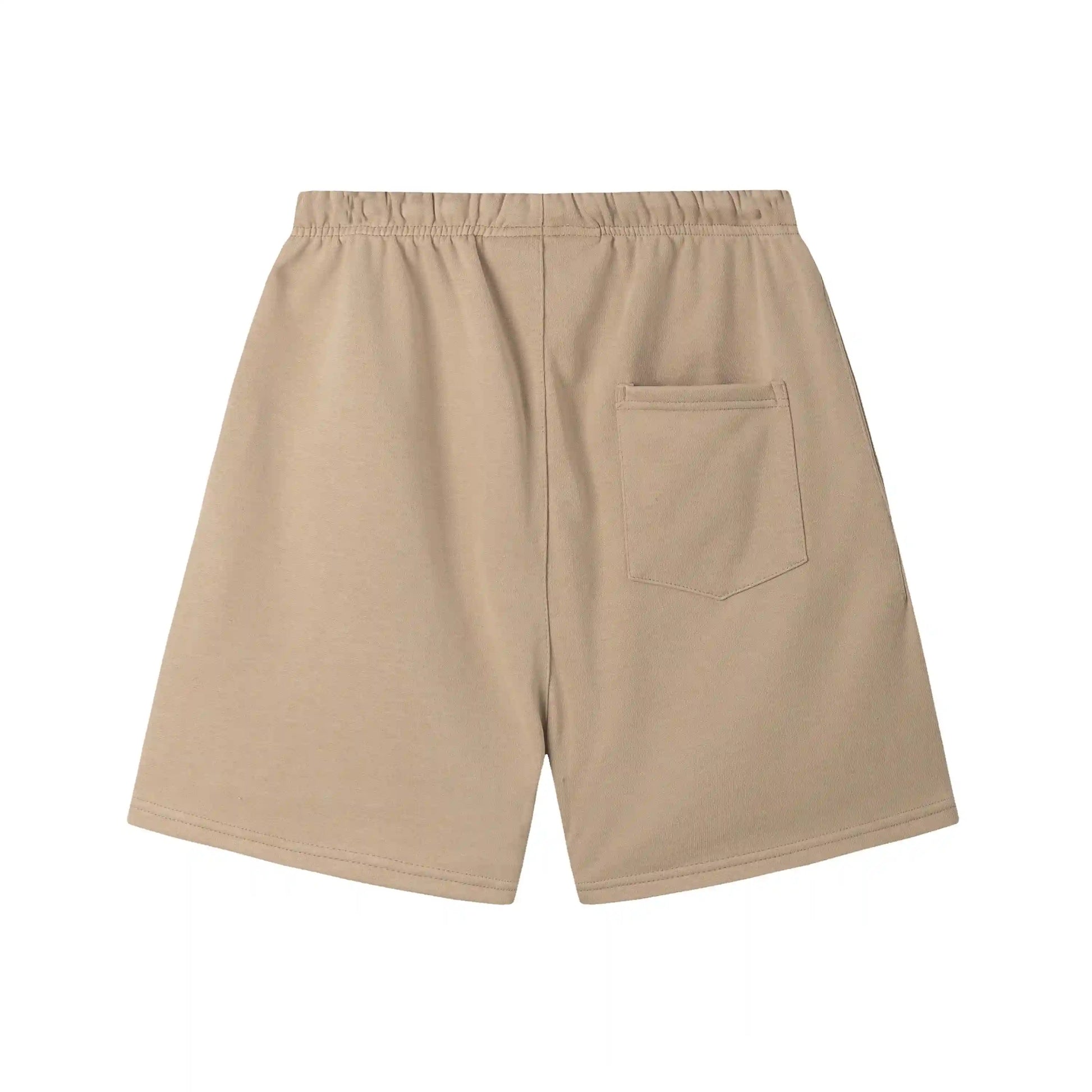 Fear of God Essentials Calm Shell shorts in beige with drawstring waist and tonal branding