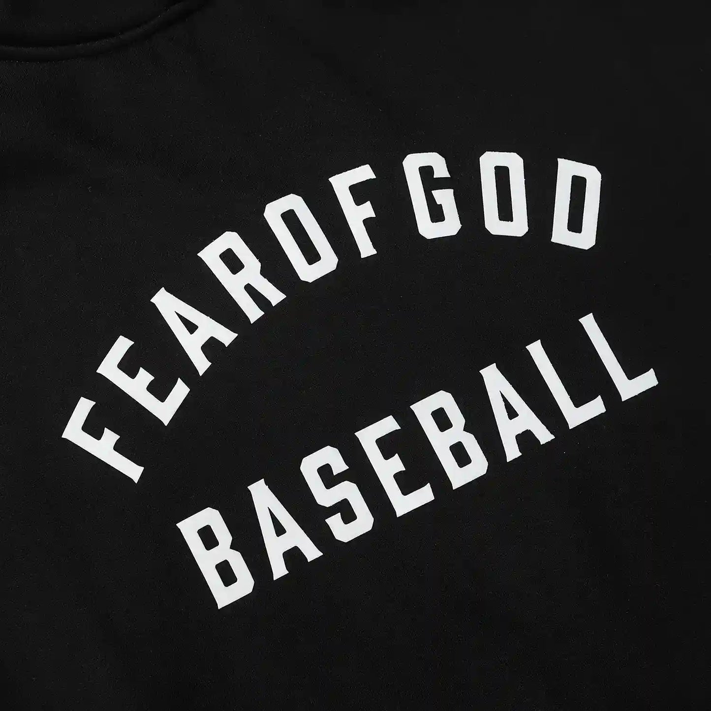 Fear of God ESSENTIALS Signature Baseball Black Hoodie
