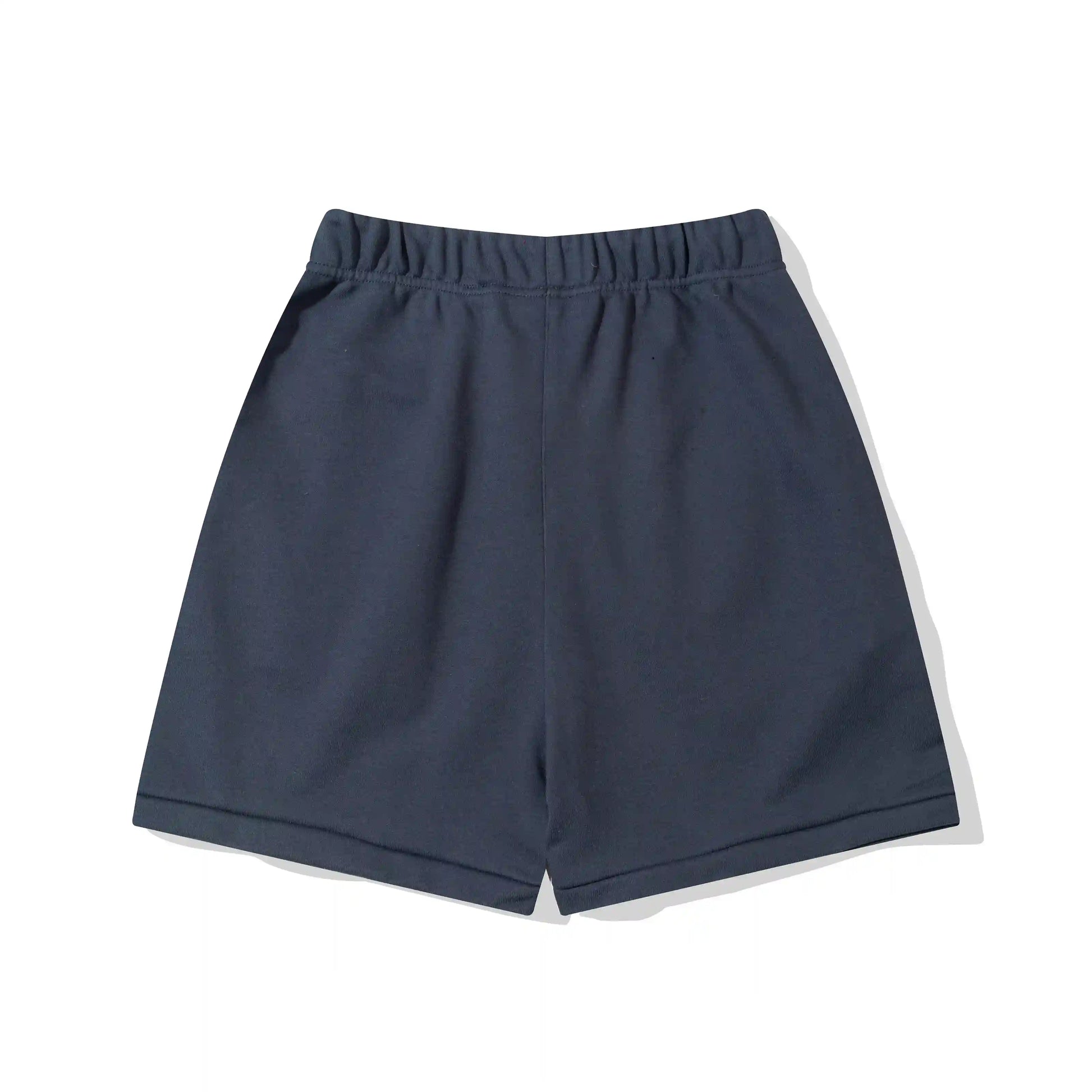 Fear of God Essentials Blue fleece shorts relaxed fit side view