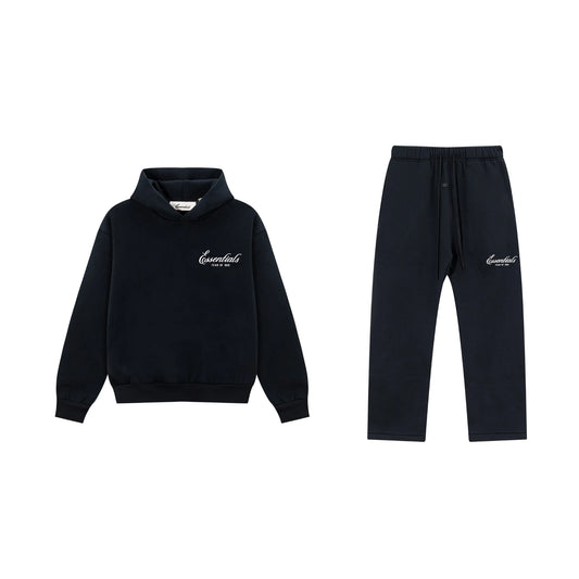 Black Essentials Tracksuit Pullover