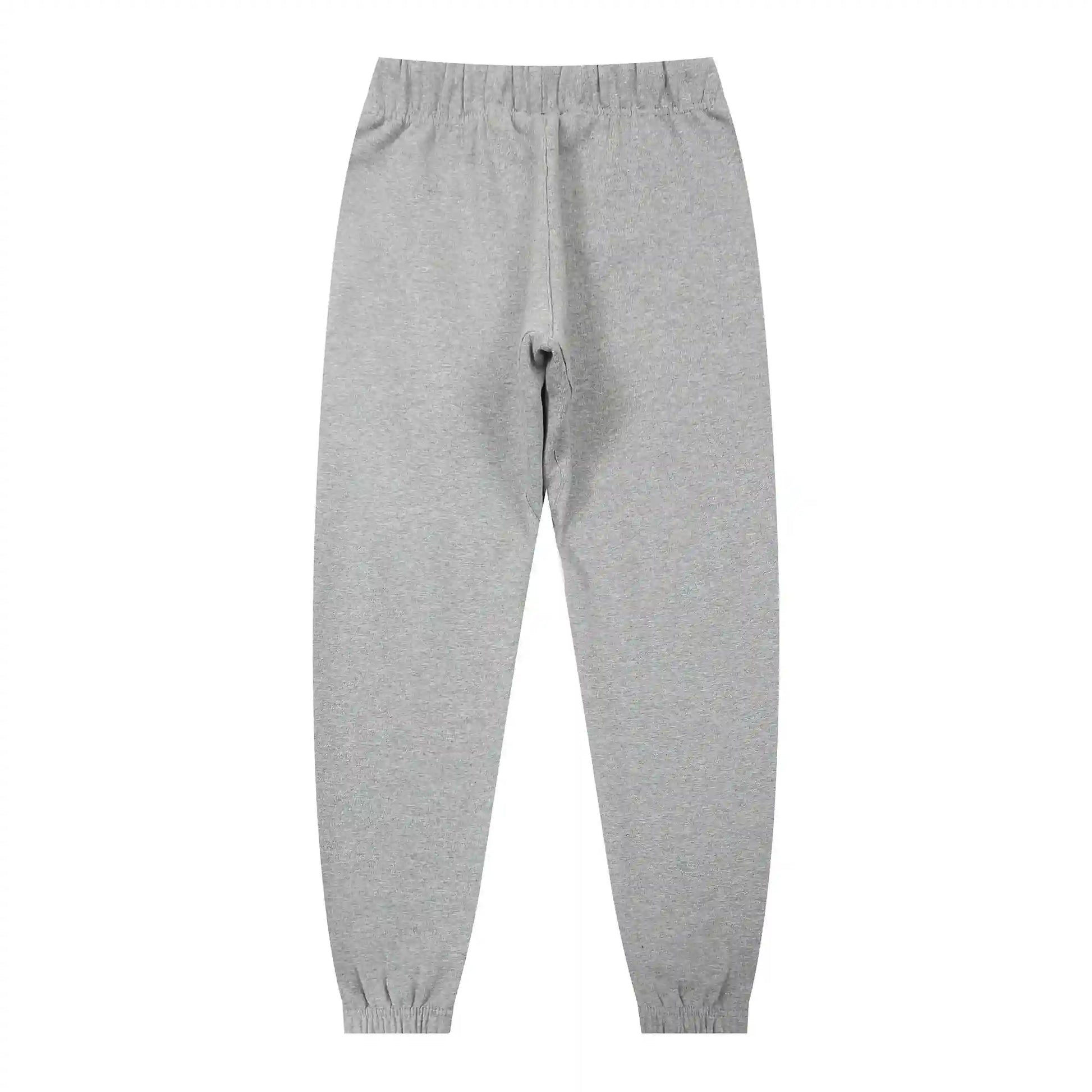 Ribbed ankle cuffs and side pocket detail on dark heather oatmeal sweatpants by Fear of God