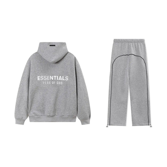 Cloudy Gray Essentials Tracksuit Pullover