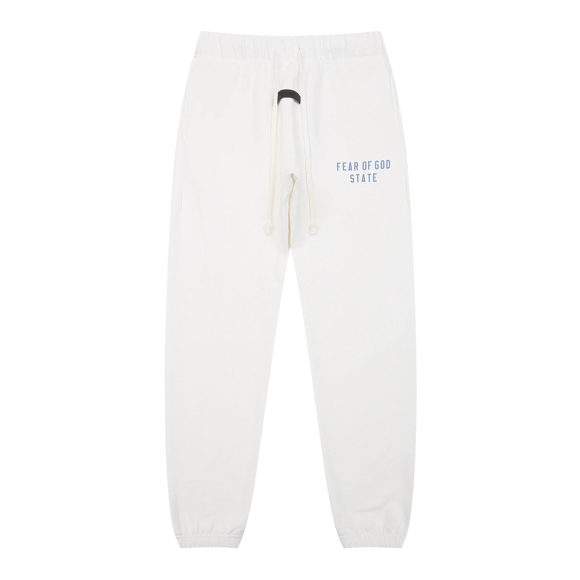 Cloud dance Essentials joggers soft-touch rubberized logo on leg close-up
