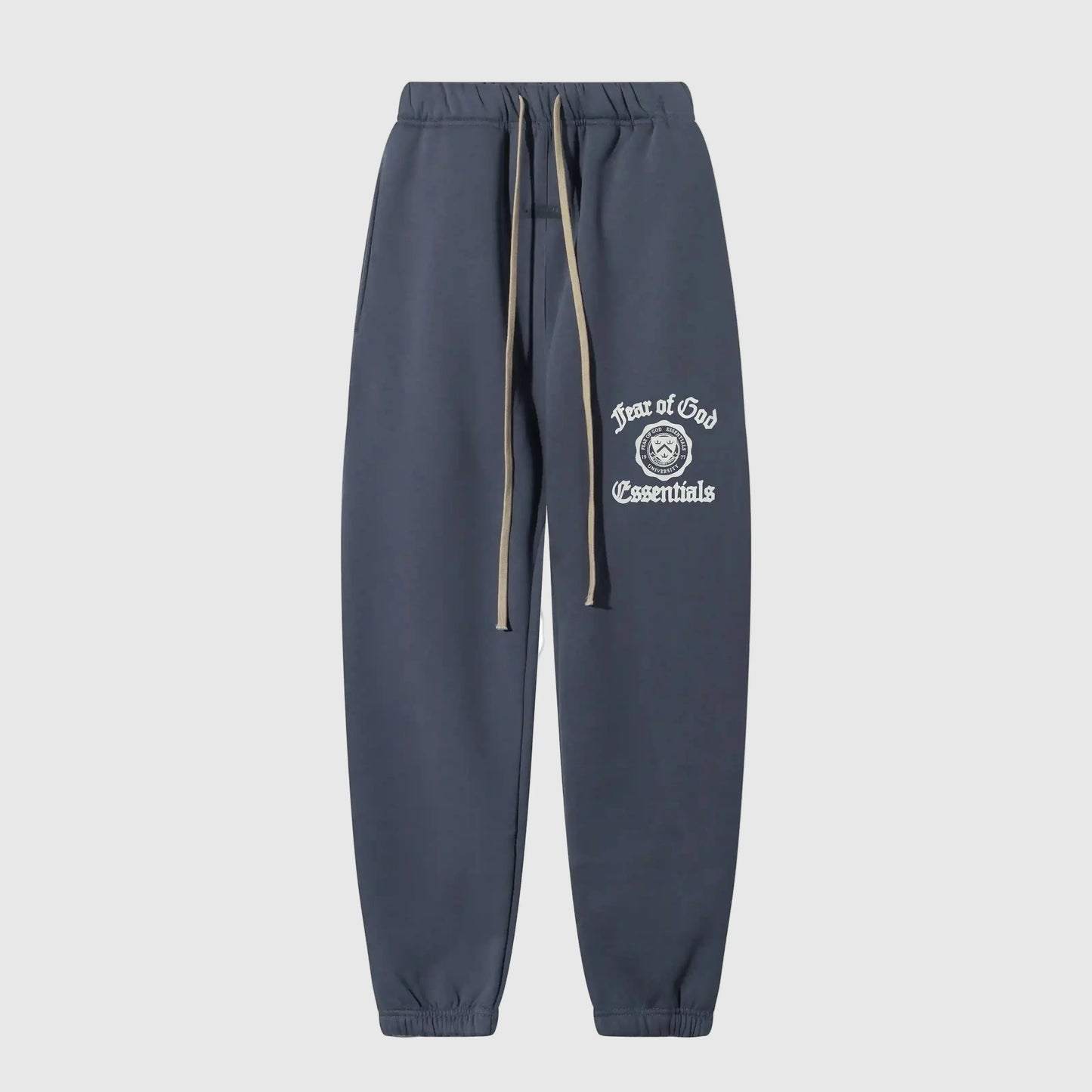 Essentials blue everyday fleece sweatpants by Fear of God front view