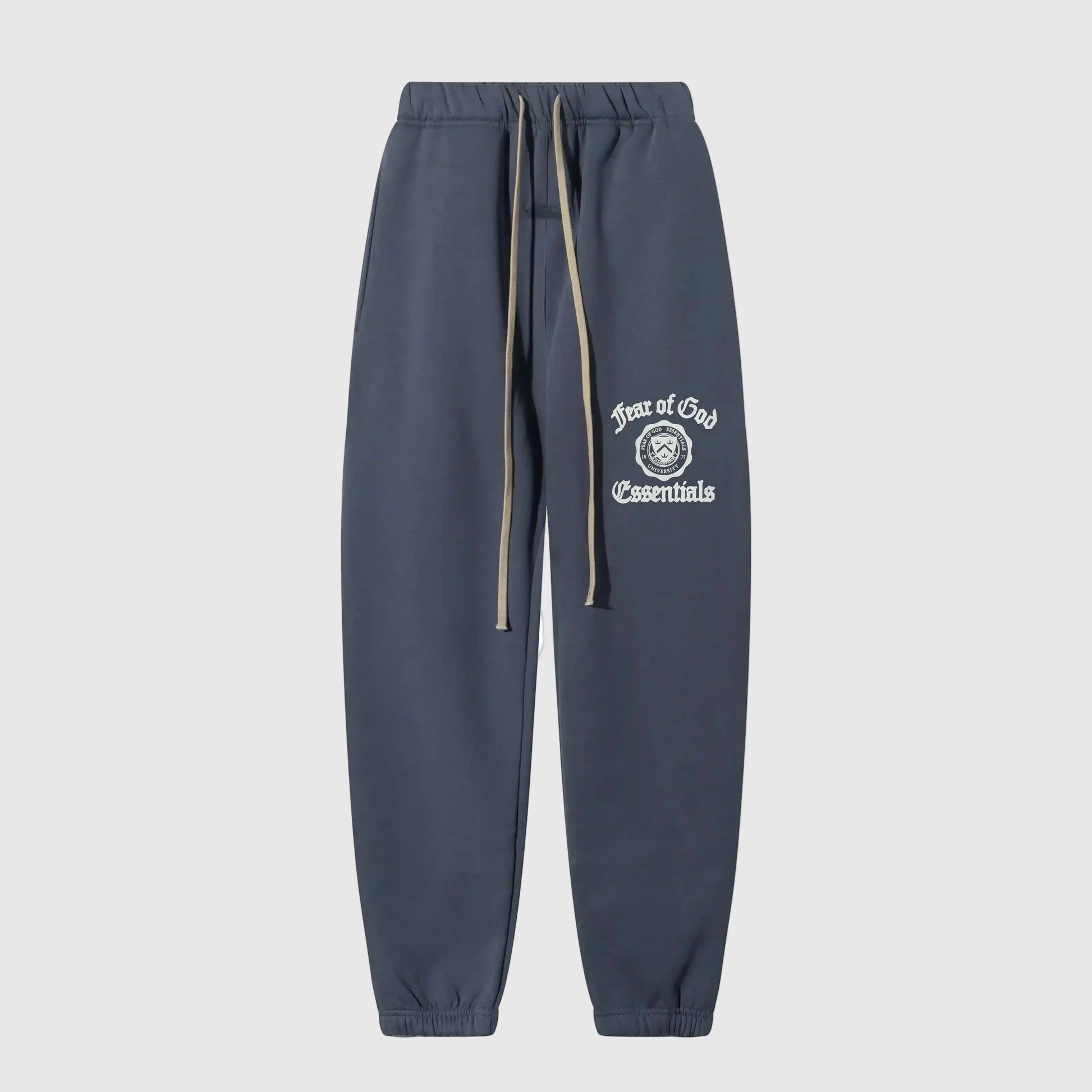 Essentials blue everyday fleece sweatpants by Fear of God front view