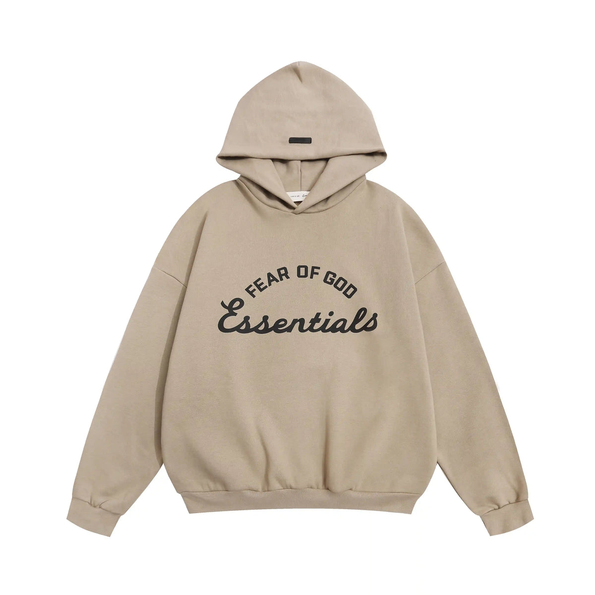 Essentials Hoodie Light Sand Dune Script | Fear of God