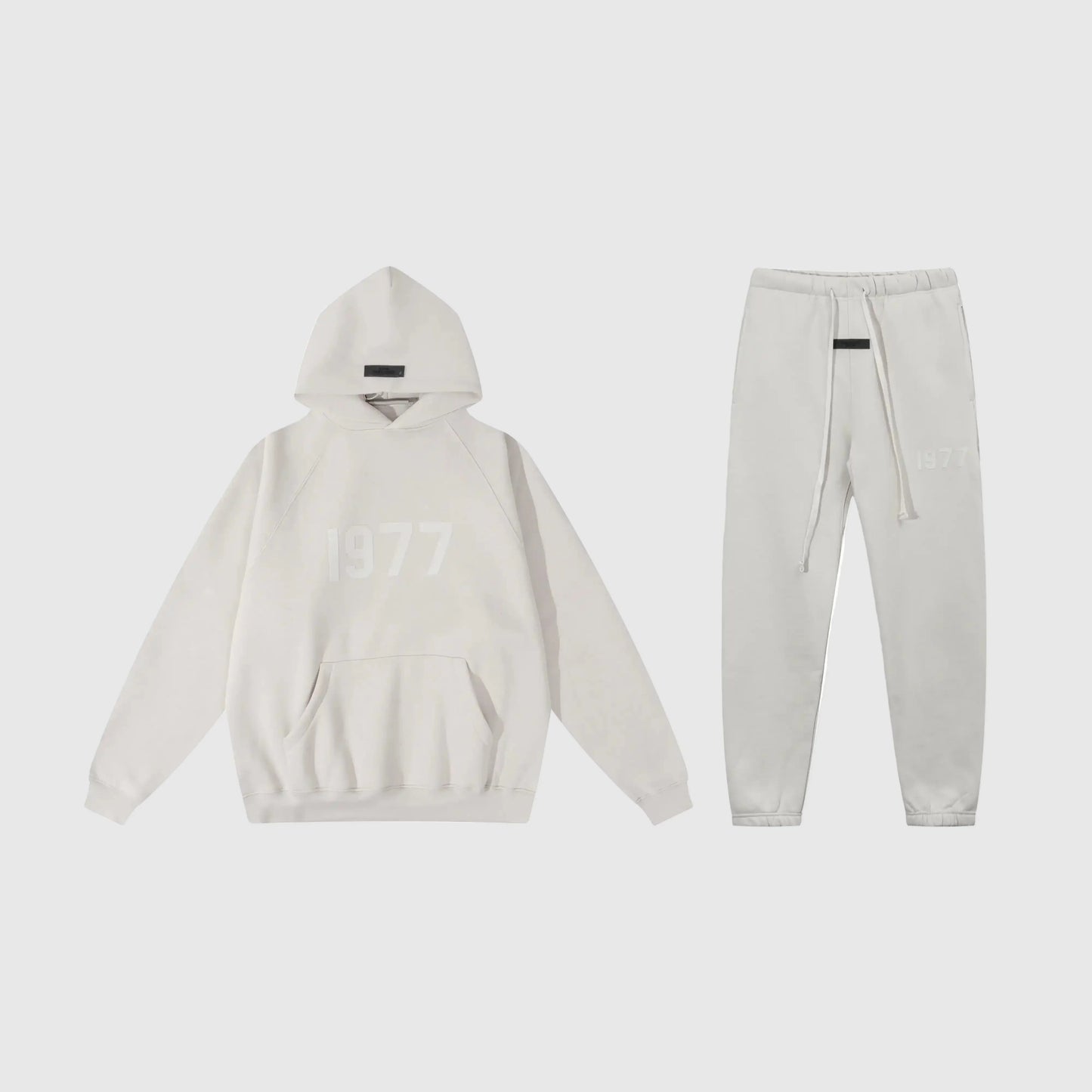 Essentials eggshell everyday fleece tracksuit set with relaxed fit by Fear Of God