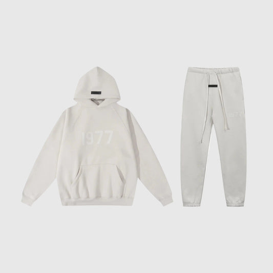 Essentials eggshell everyday fleece tracksuit set with relaxed fit by Fear Of God