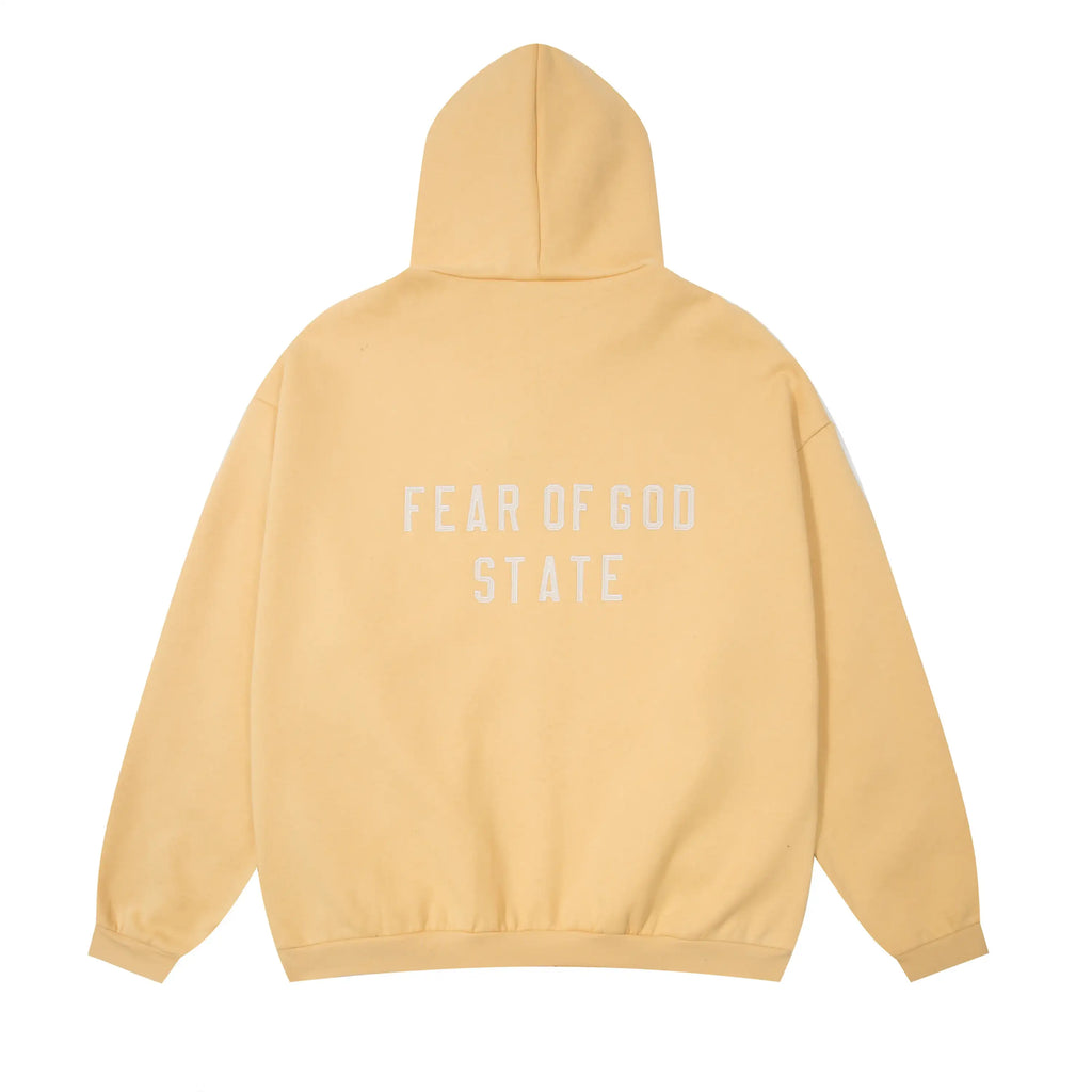 ESSENTIALS Clothing Garden Yellow Zip Fleece Hoodie
