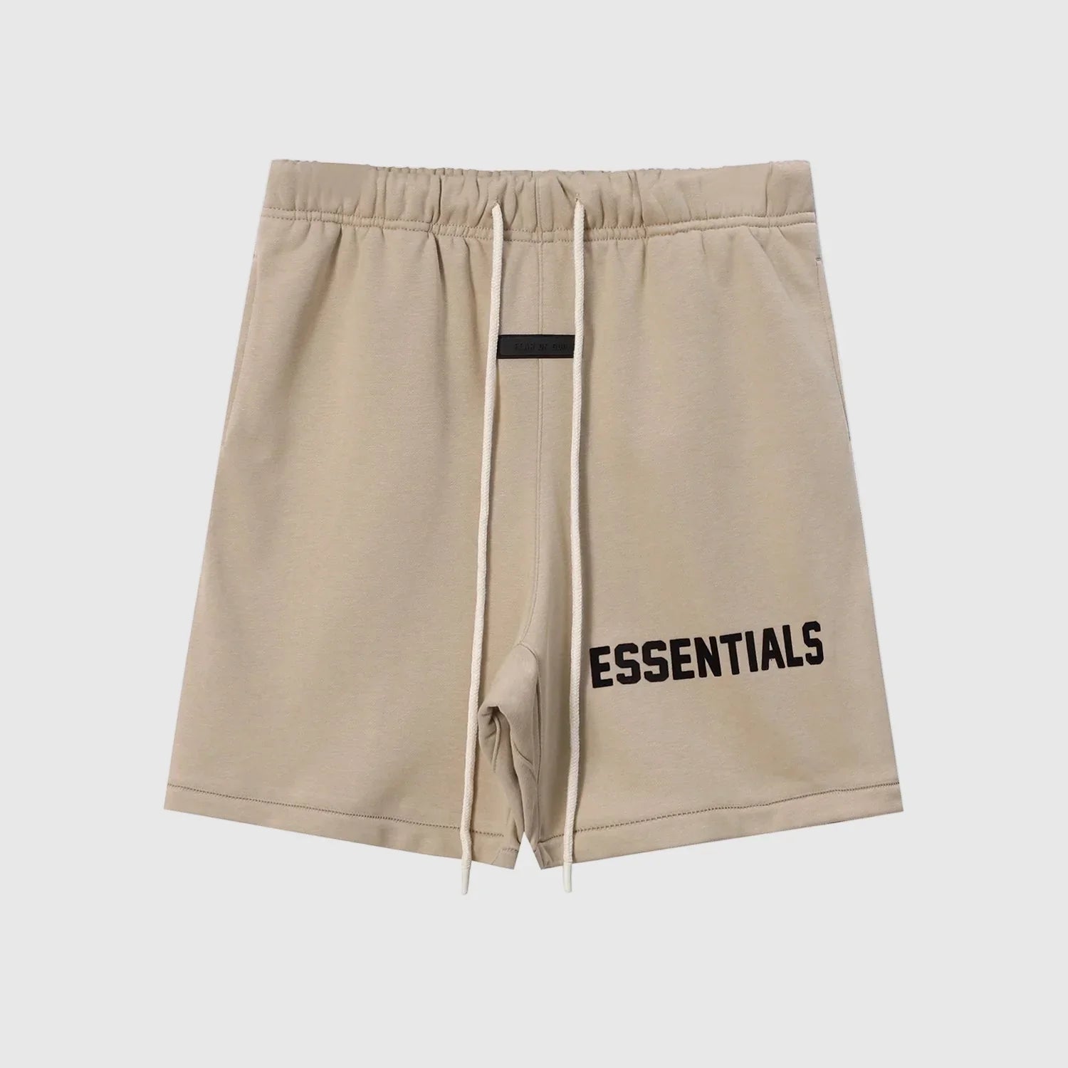 Essentials Calm Shell fleece shorts front view – Fear of God