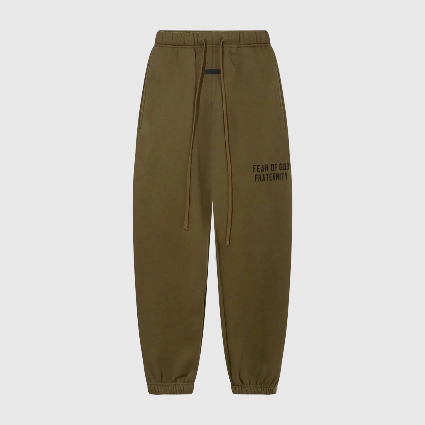 Essentials woodland elevated street sweatpants by Fear of God front view