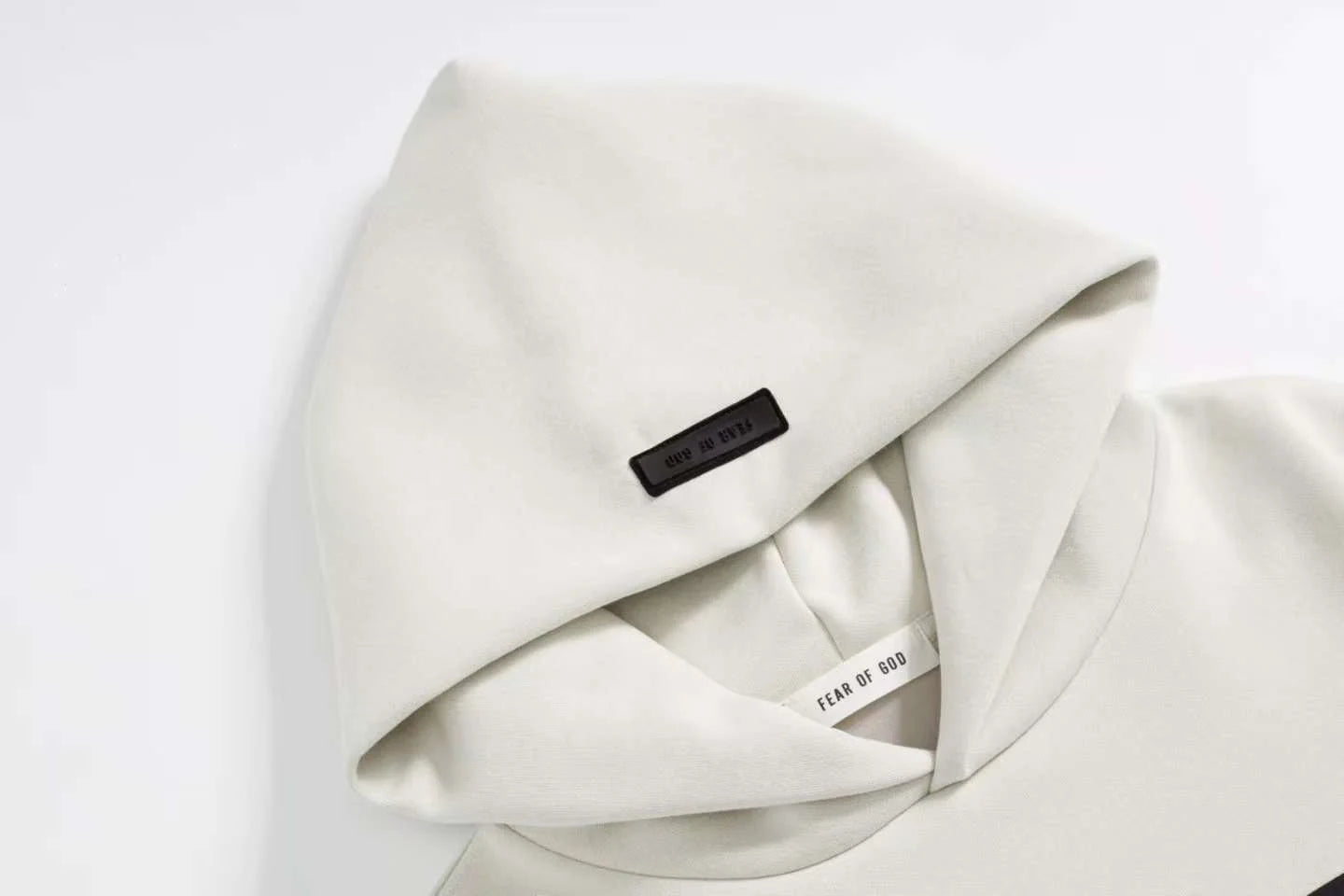 Fear of God ESSENTIALS Signature Ivory White Hoodie