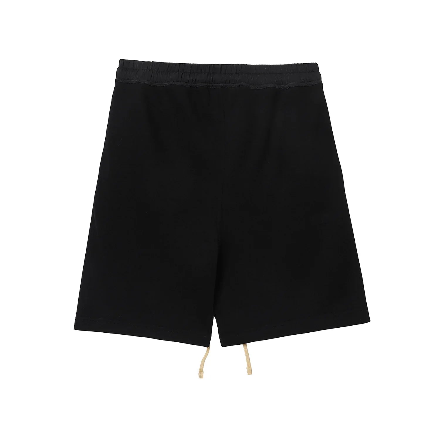 Fear of God Essentials black fleece shorts with tonal branding and modern relaxed fit