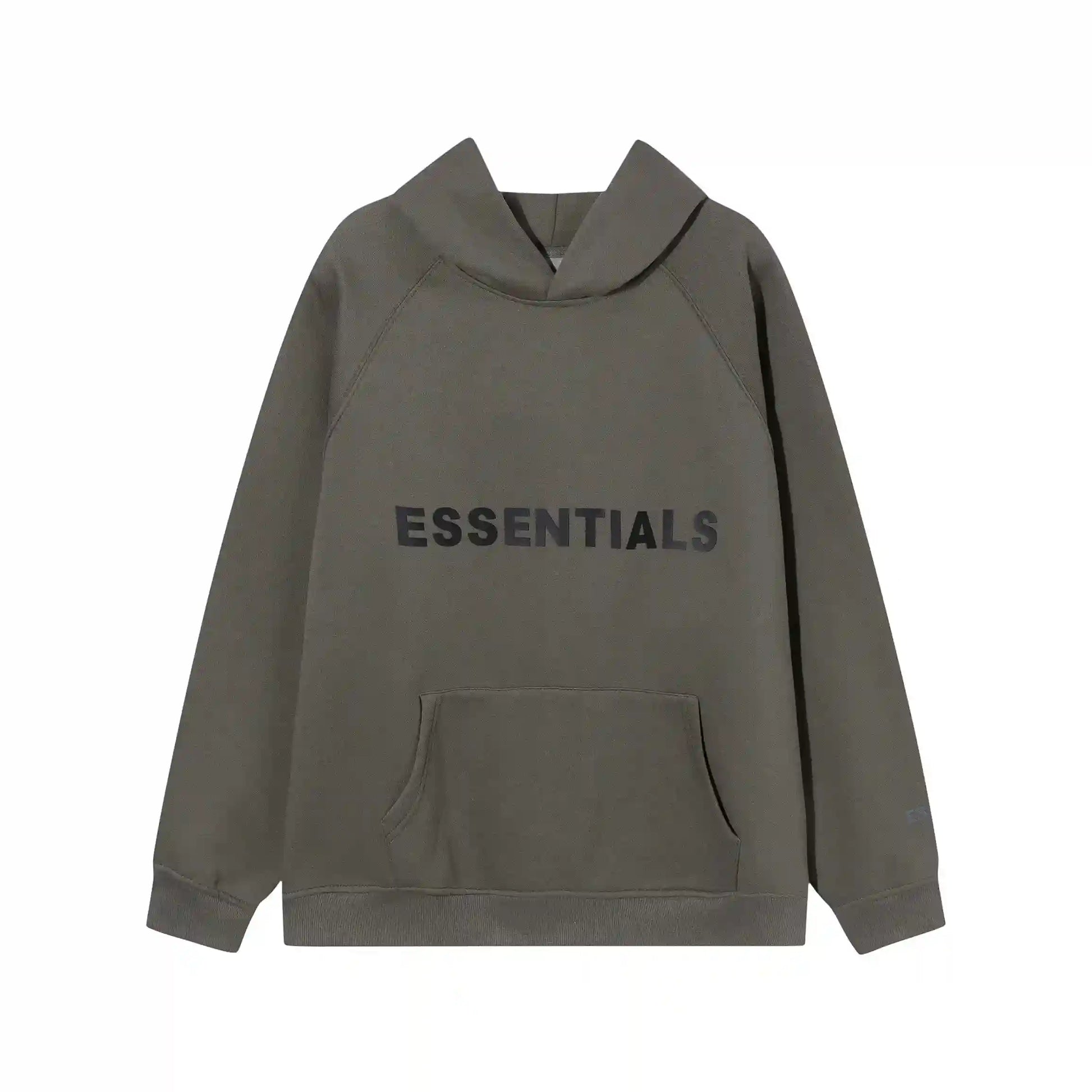 Essentials grey elevated fleece joggers with elastic waistband comfort by Fear Of God