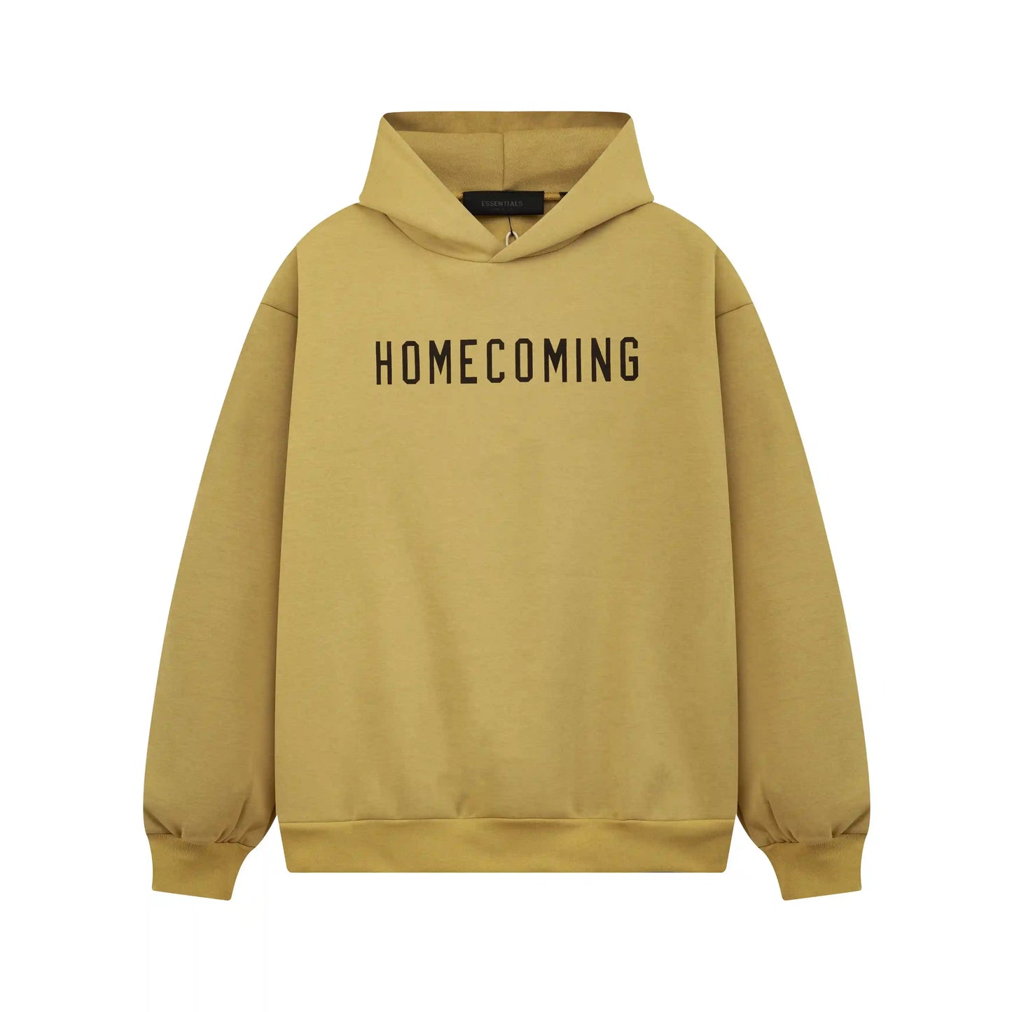 Design details of Essentials garden yellow cozy fleece tracksuit by Fear Of God