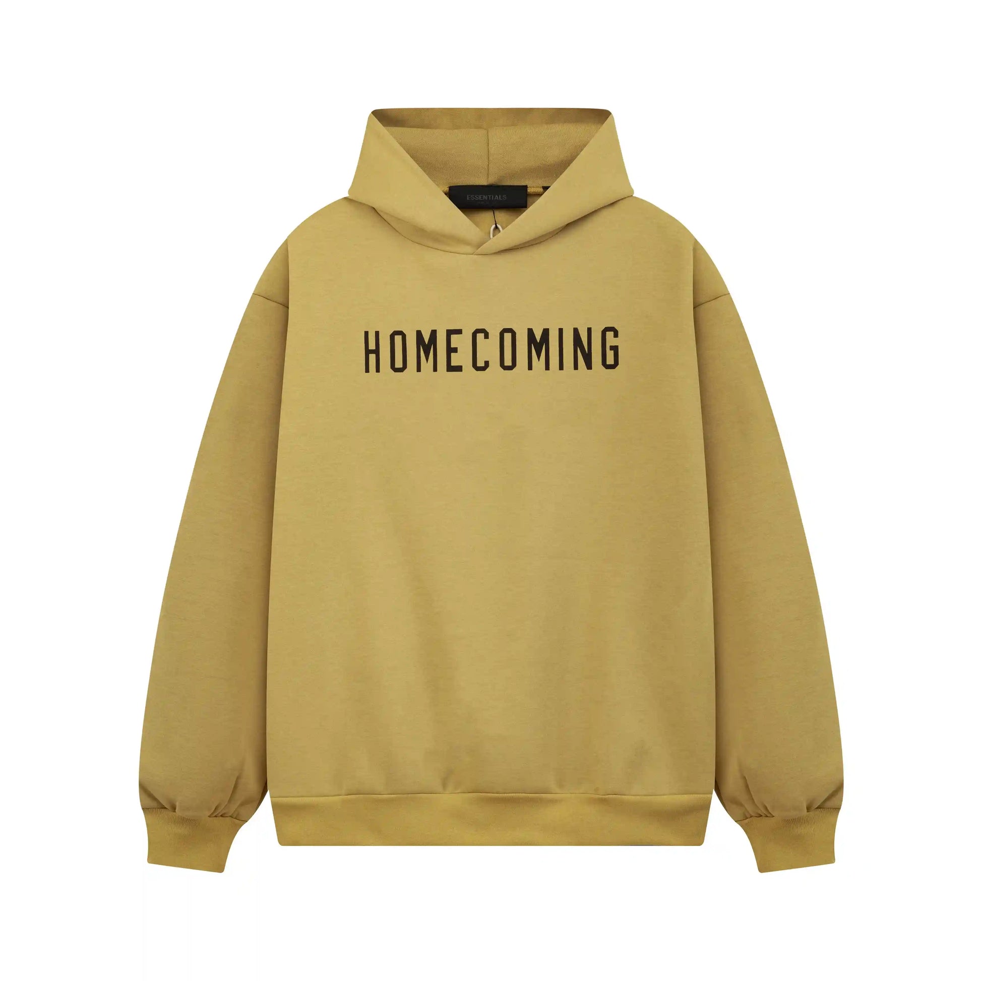 Design details of Essentials garden yellow cozy fleece tracksuit by Fear Of God