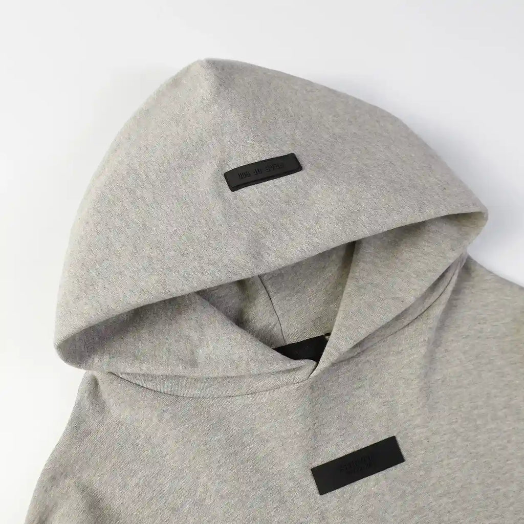 ESSENTIALS Clothing Dark Heather Oatmeal Hoodie