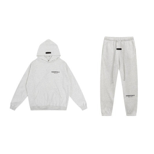 Light Heathered Oatmeal Essentials Tracksuit Pullover