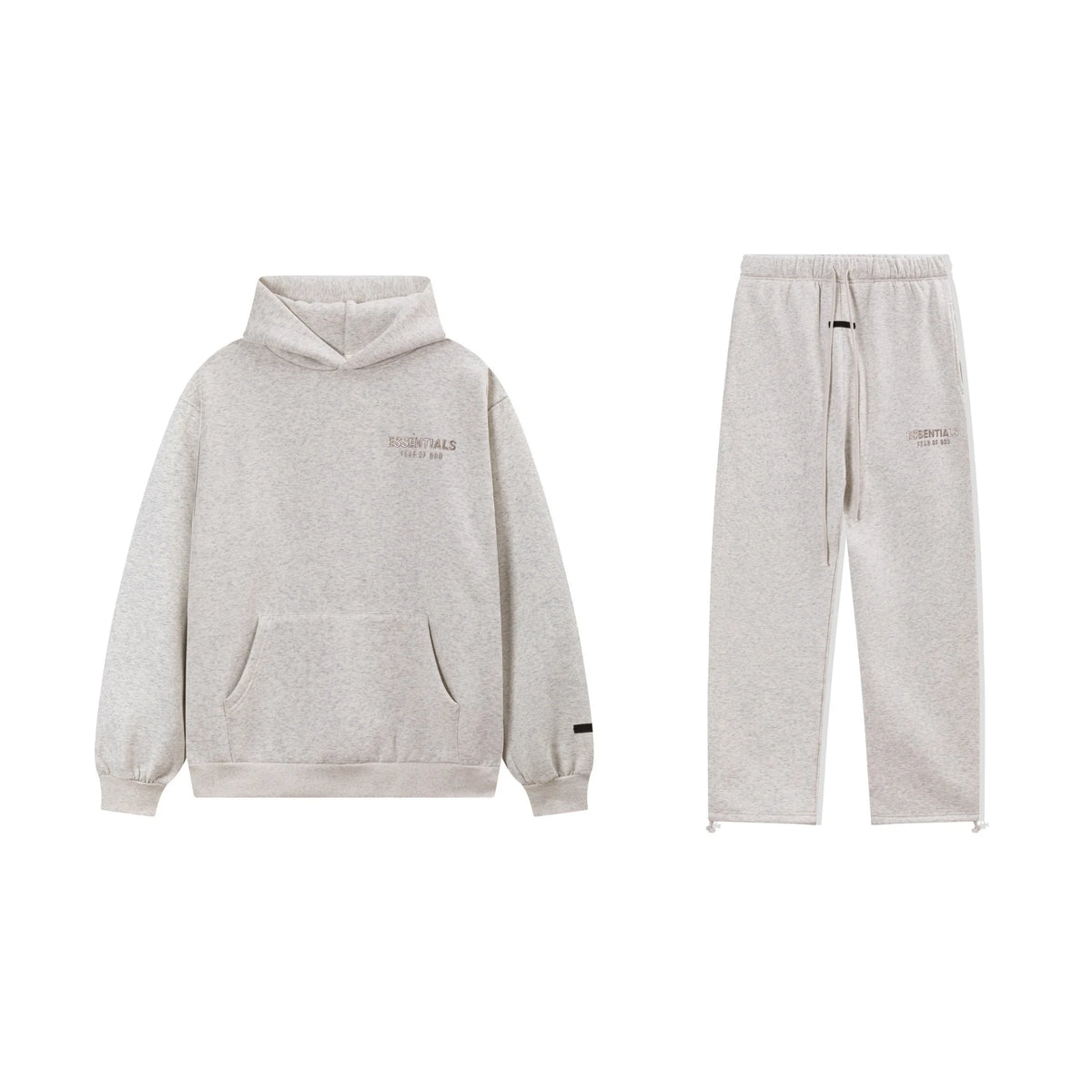 Light Heathered Oatmeal Essentials Tracksuit Pullover