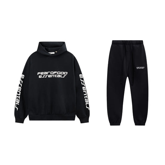 Black Essentials Tracksuit Pullover