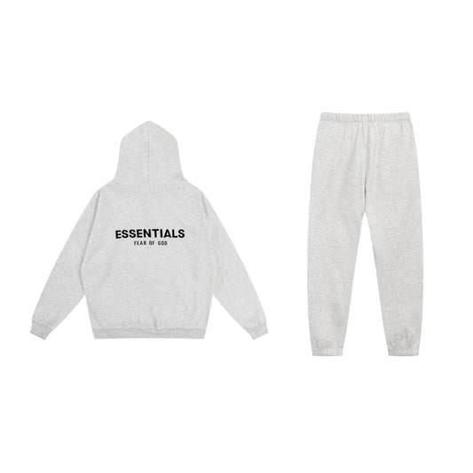 Light Heathered Oatmeal Essentials Tracksuit Pullover