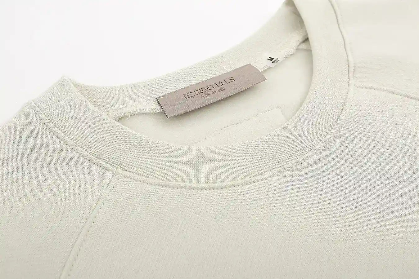 Close-up ash grey core fleece texture 380gsm heavy fleece feel