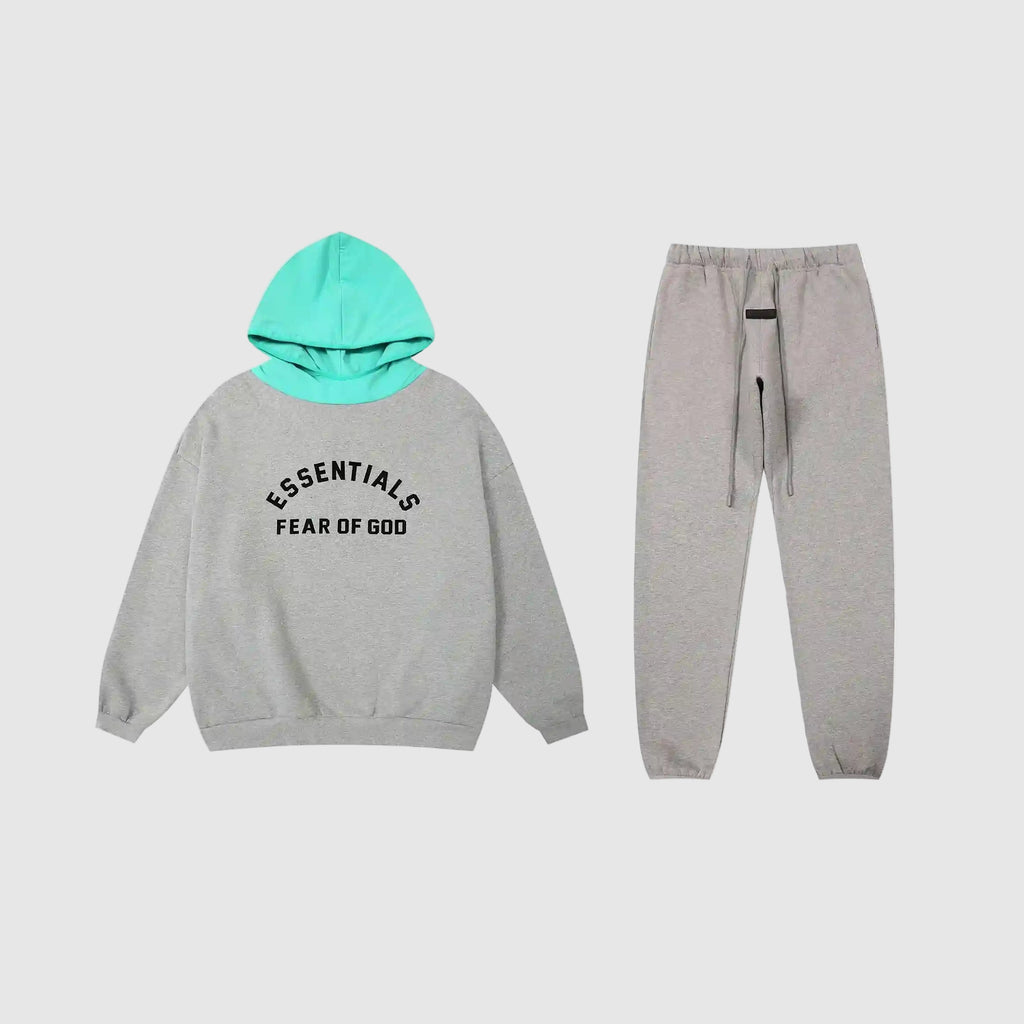 Best ESSENTIALS Clothing Light Heather Oatmeal Tracksuit 1