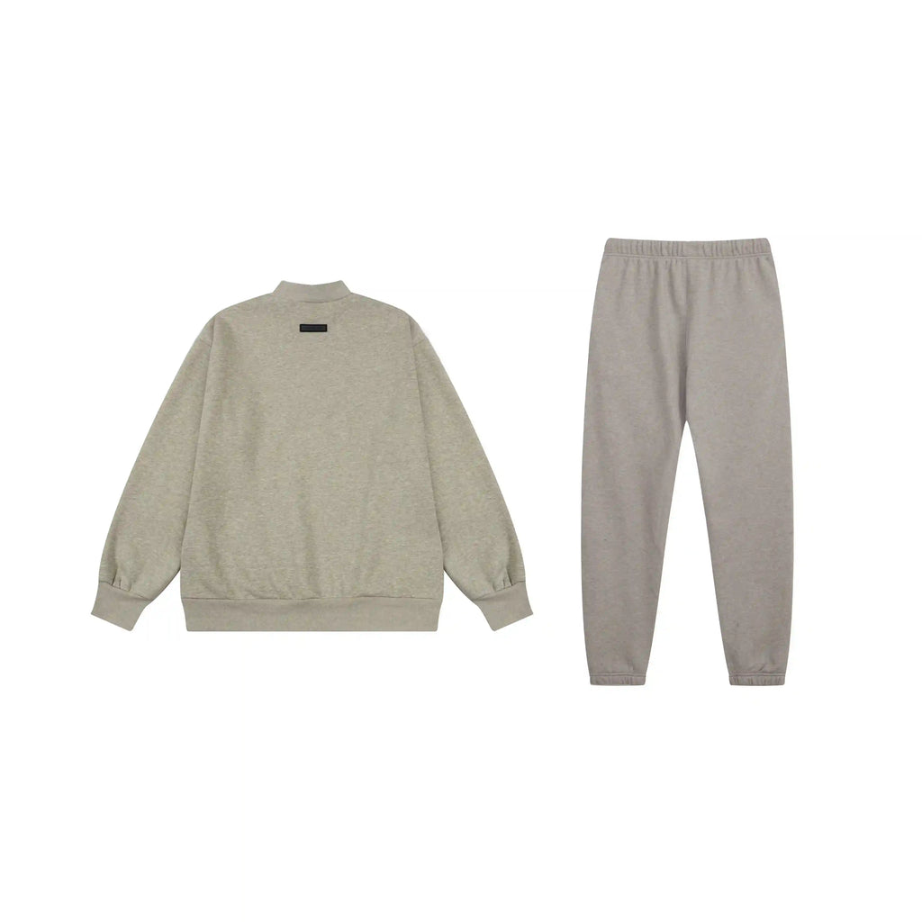 Best FOG Sweatshirt ESSENTIALS Clothing Heathered Grey Long Sleeve Tracksuit 2