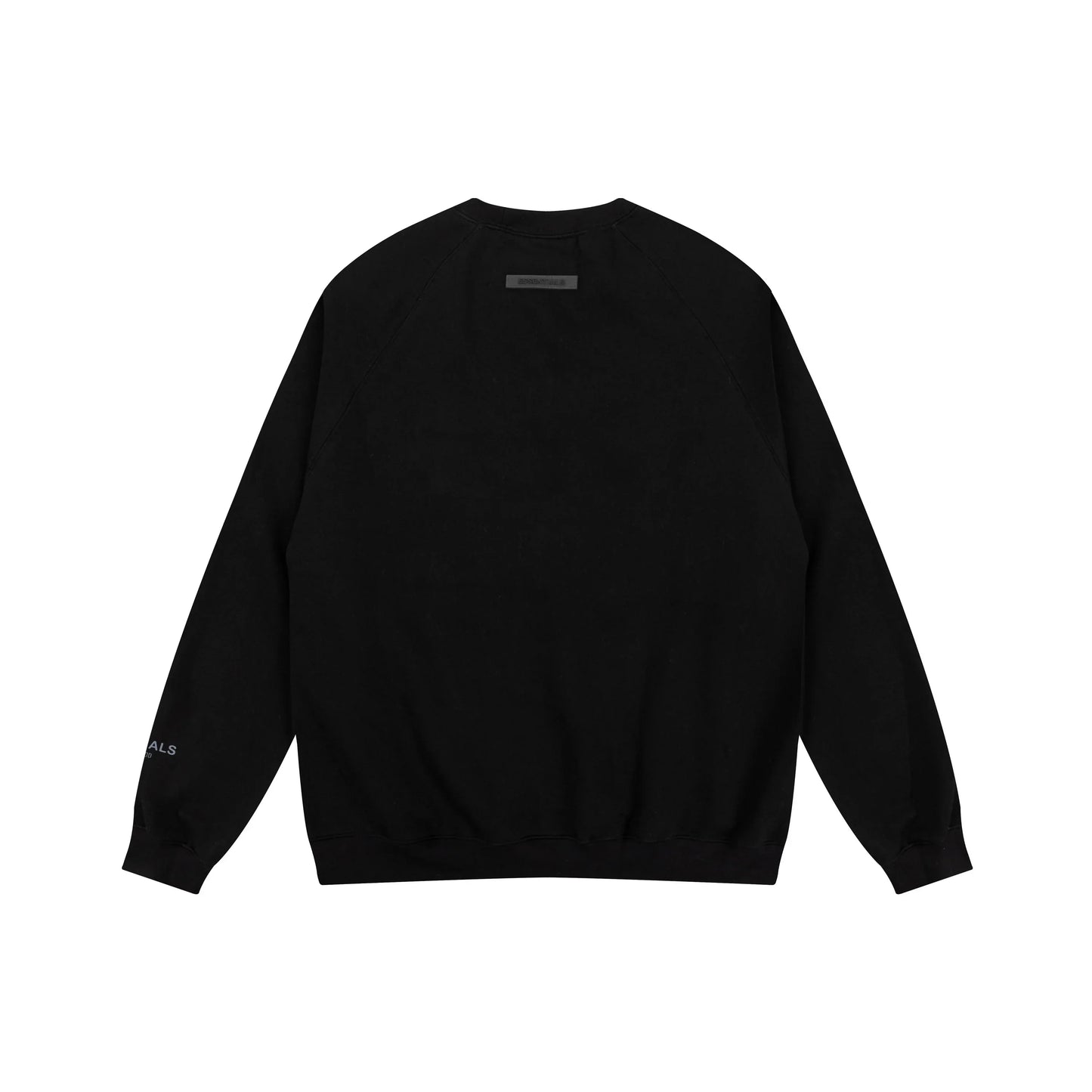 essentials black crewneck sweatshirt soft fleece casual