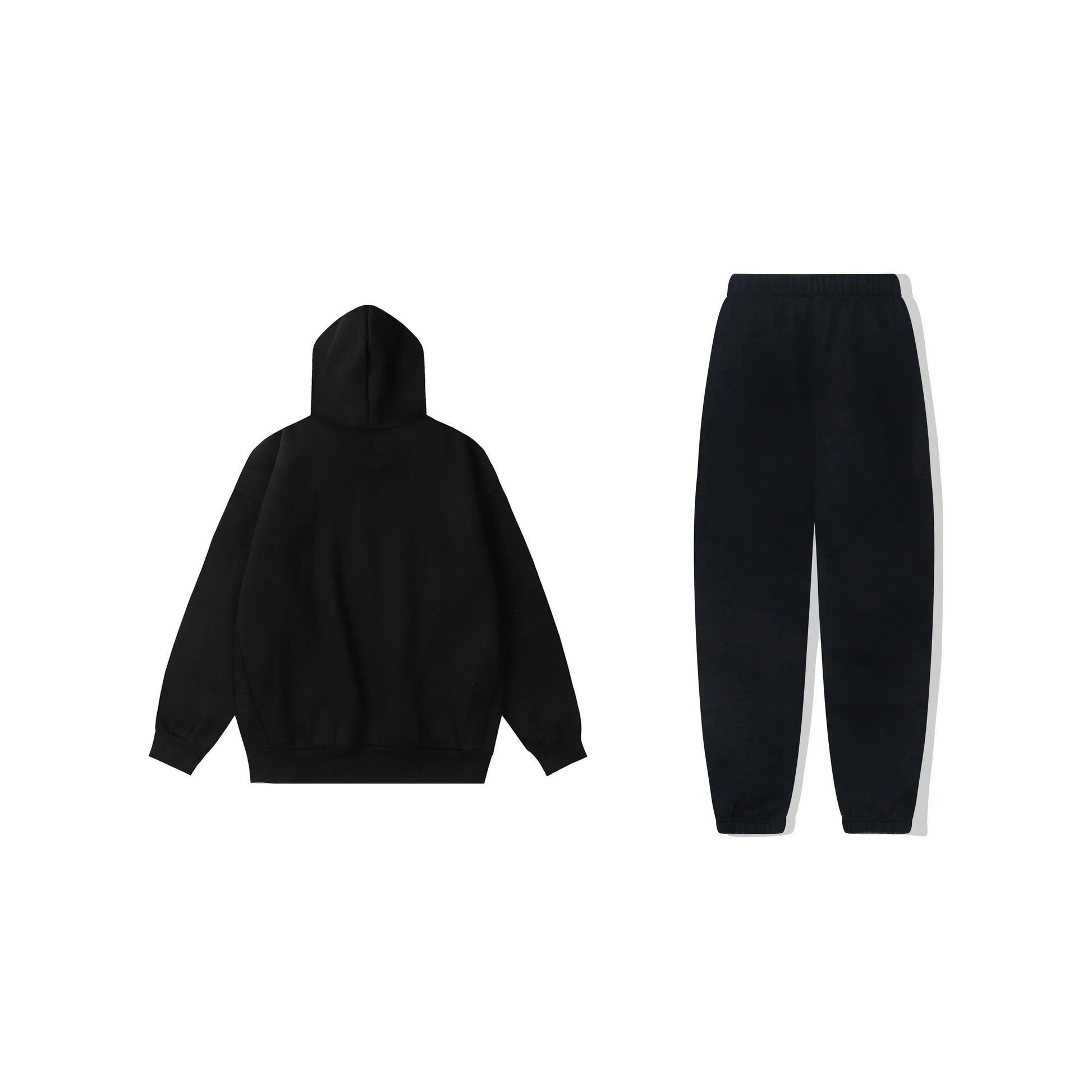 Essentials black lounge core fleece hoodie with soft interior detail by Fear Of God