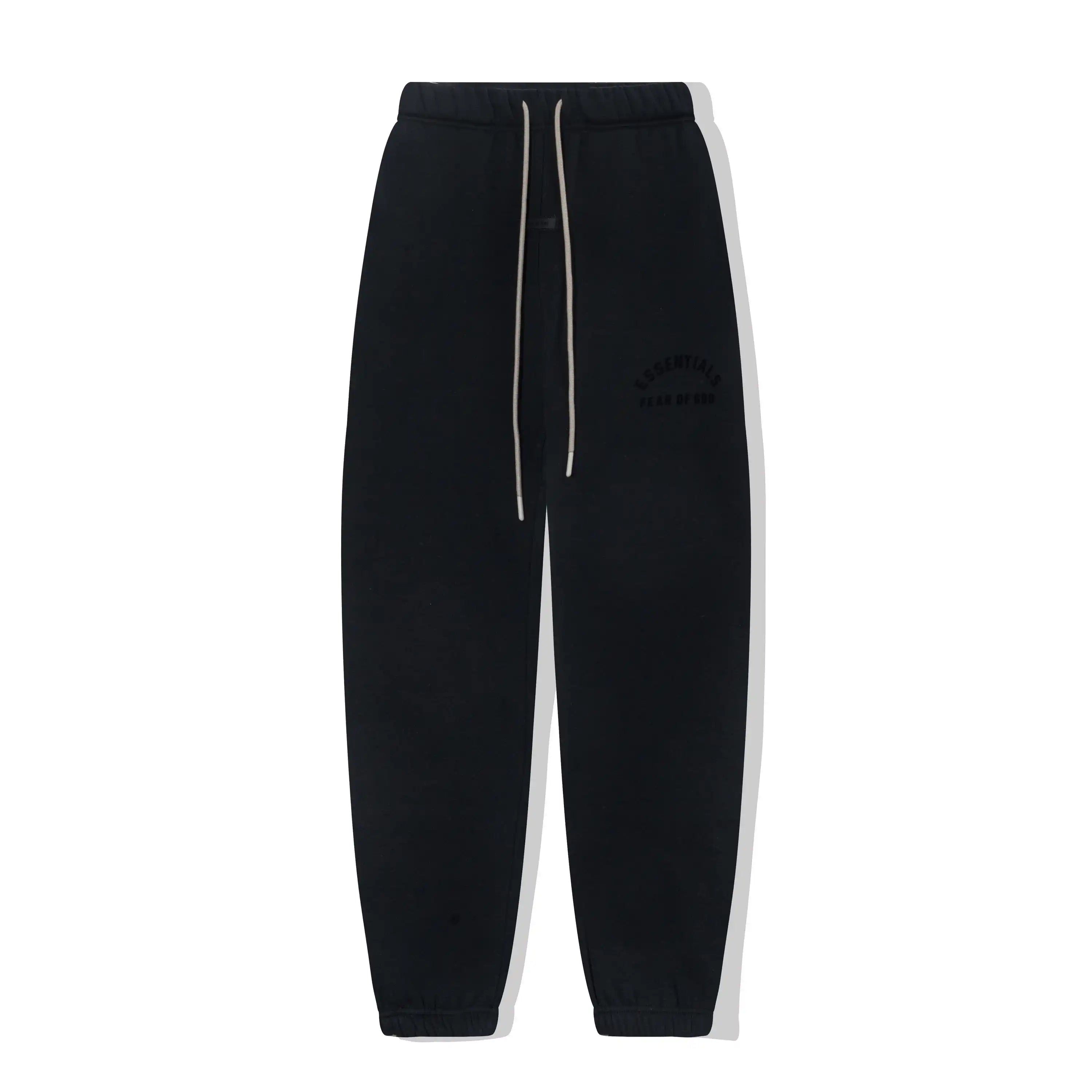 Black Font ESSENTIALS Fear of God Clothing Black Tracksuit 5