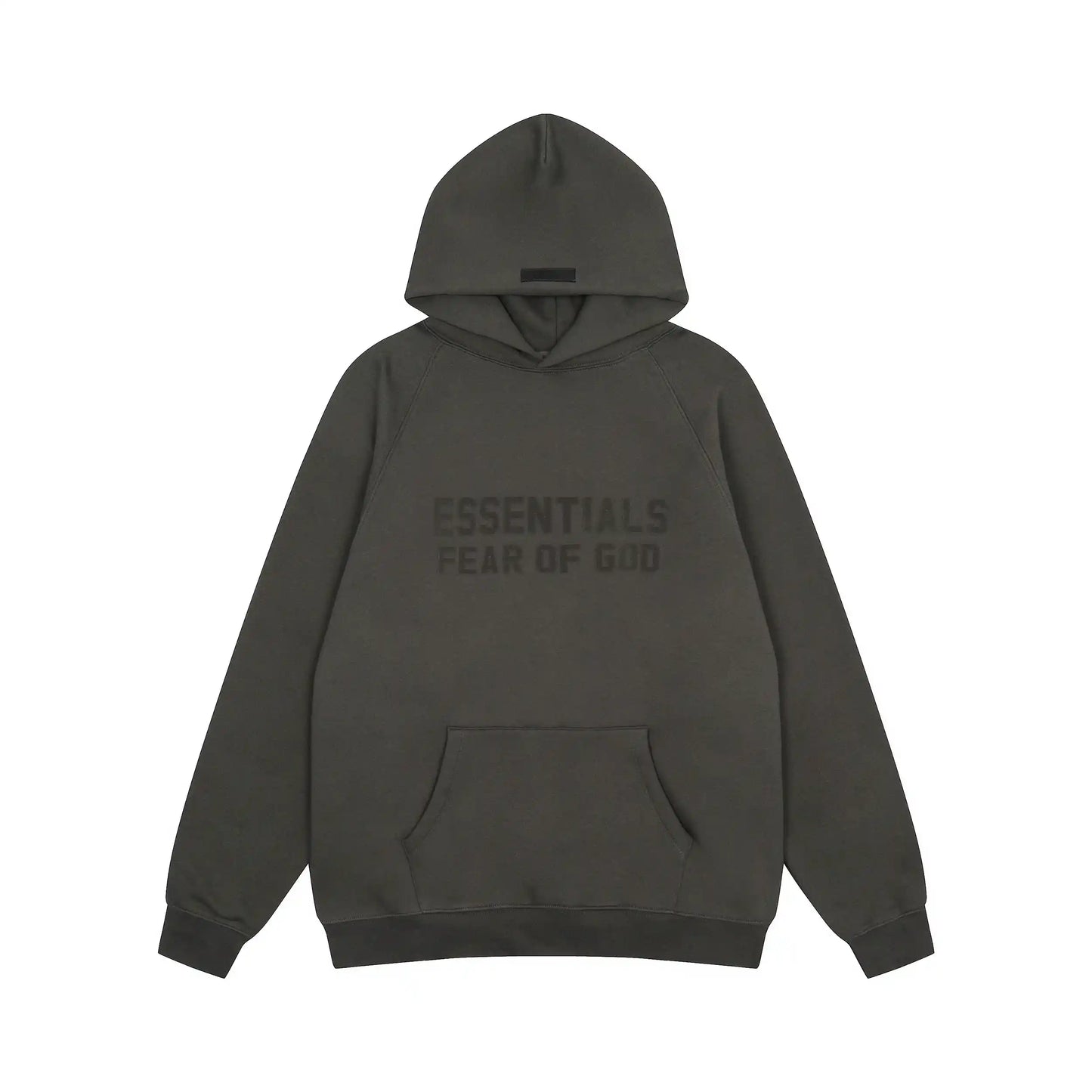 Essentials Ink hoodie set branding detail close-up