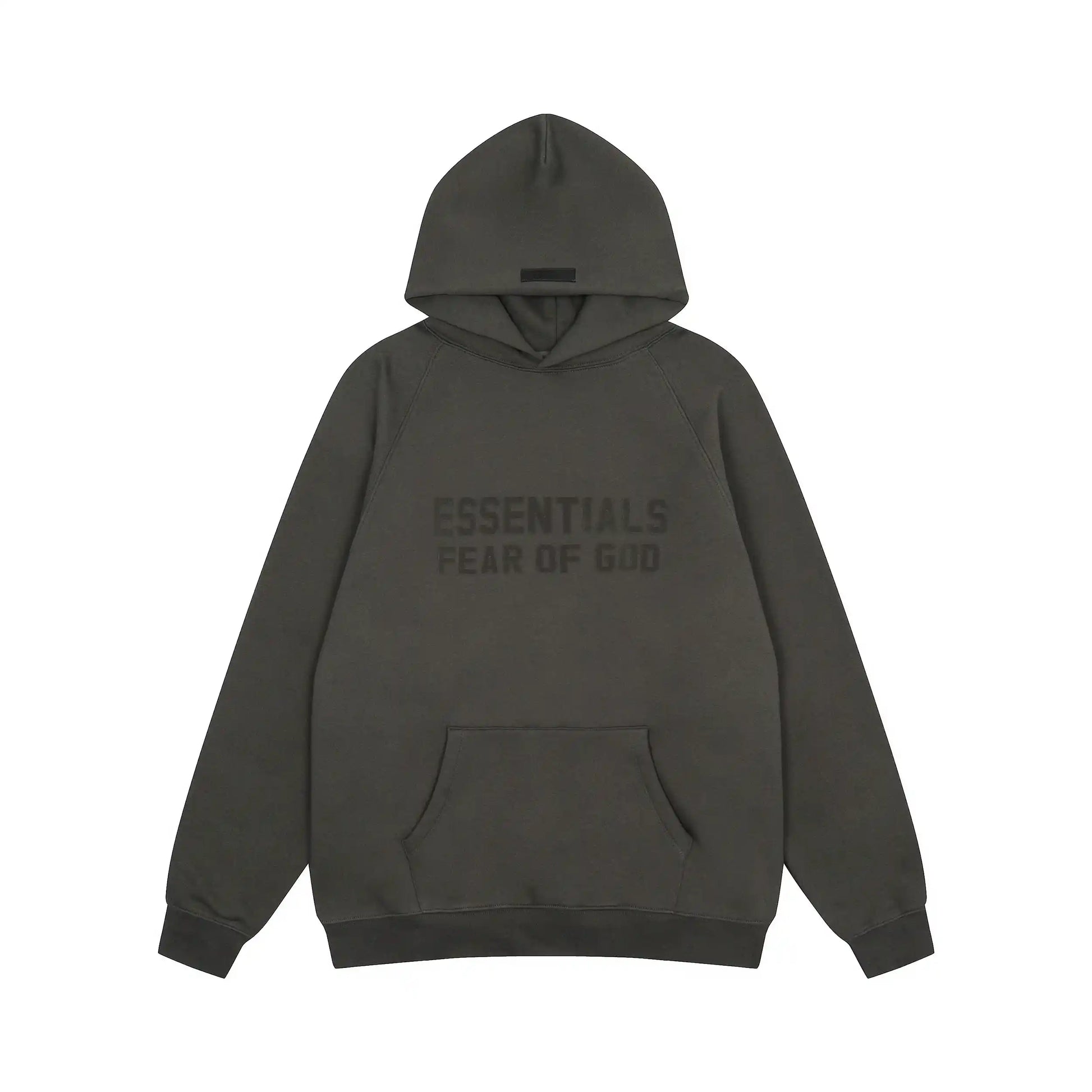 Essentials Ink hoodie set branding detail close-up