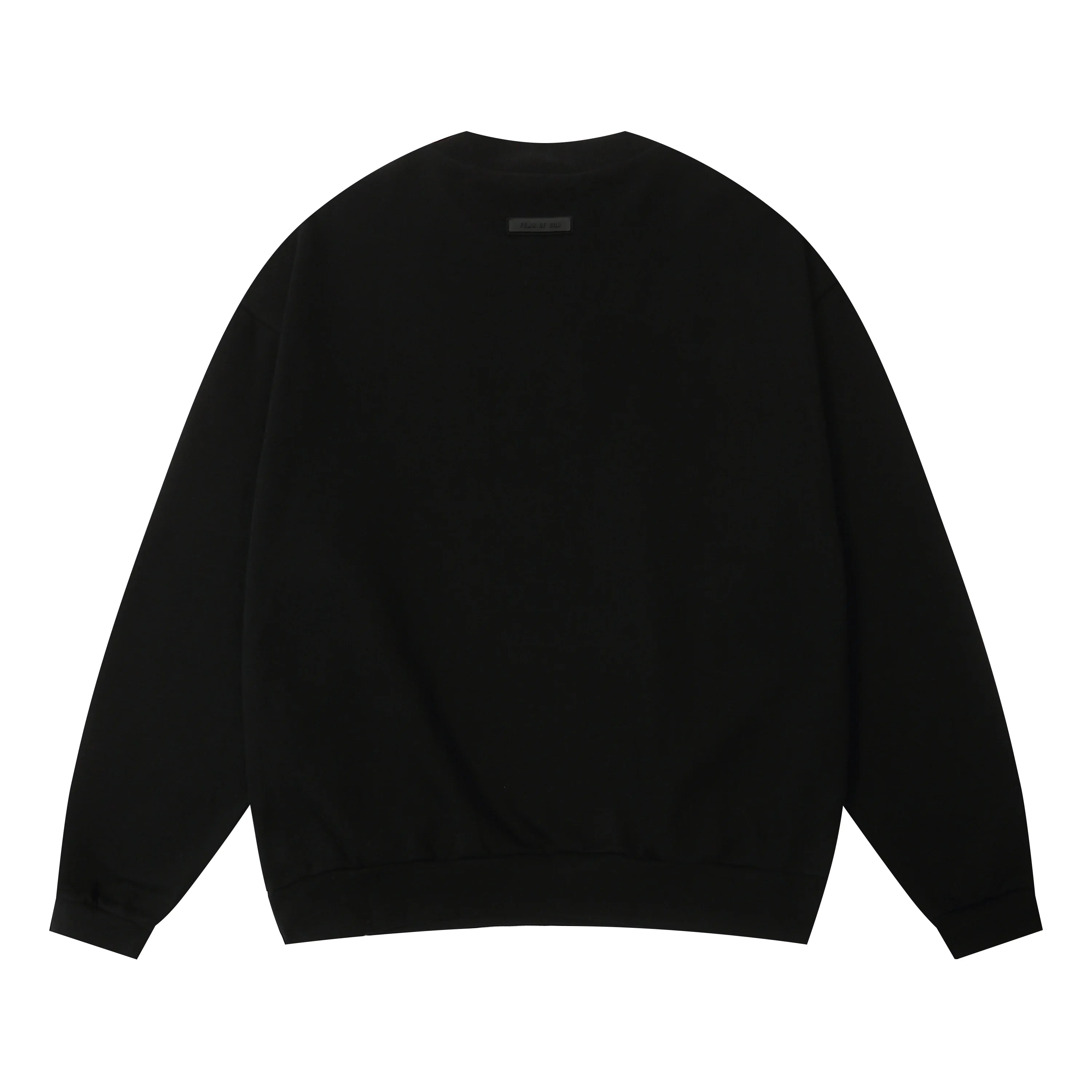 Black Font Fear of God ESSENTIALS Clothing Longsleeve Black Sweatshirt Tracksuit 4