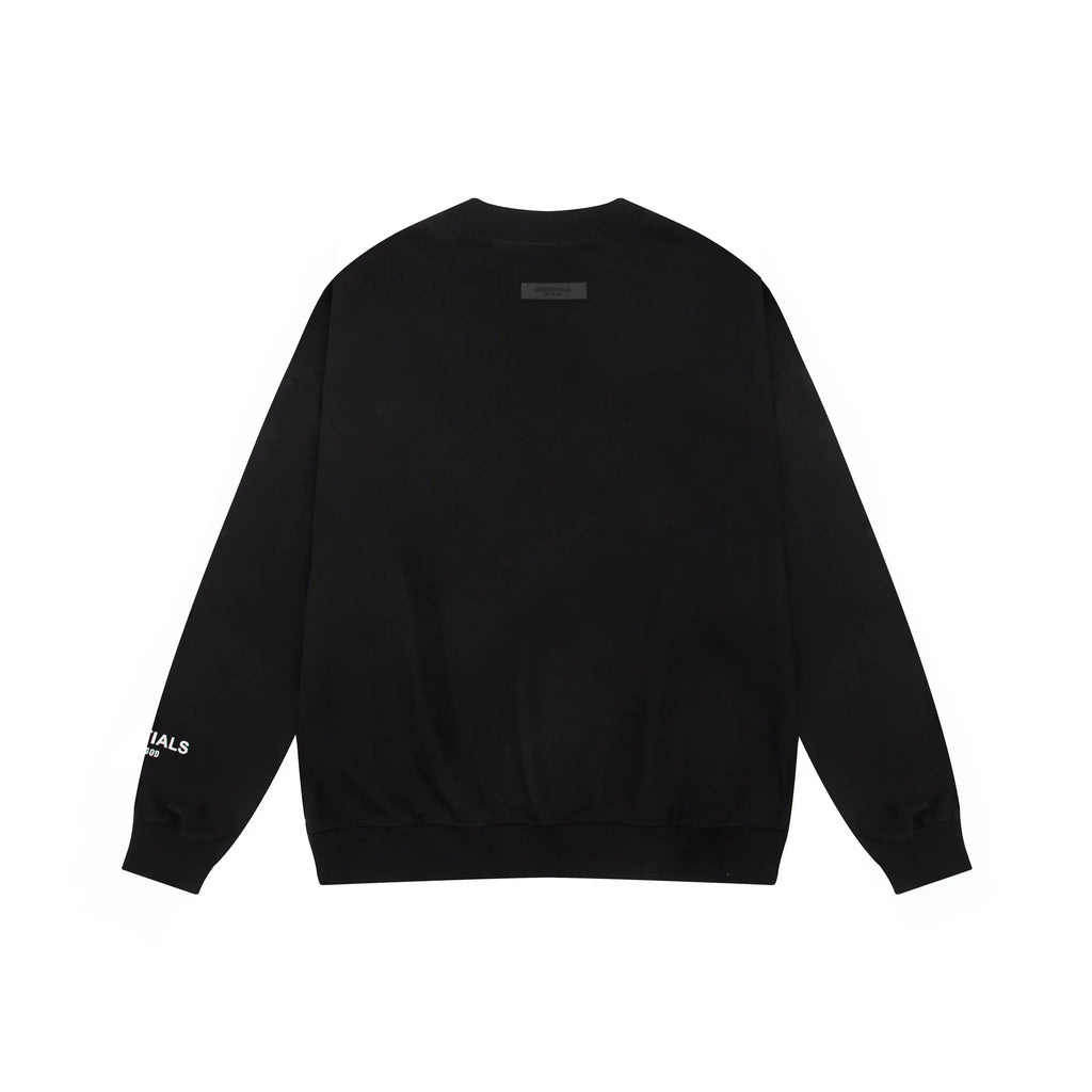 Black Sweatshirt Essentials Clothing Back