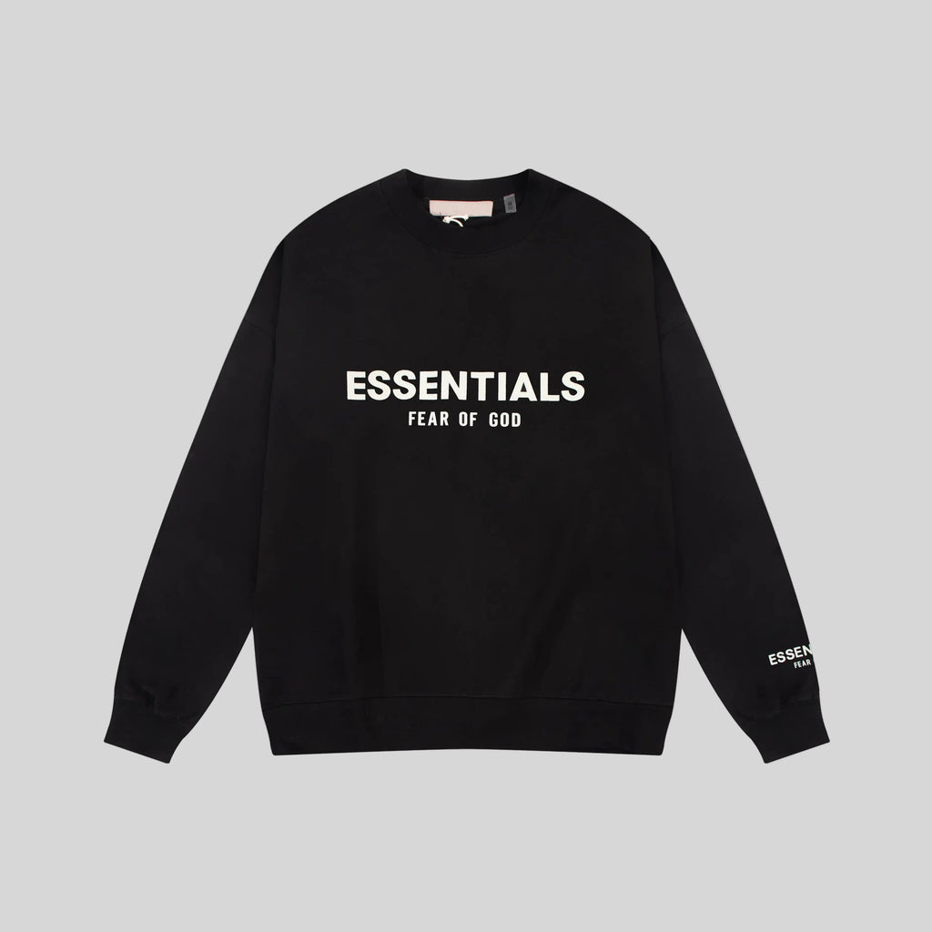 Black Sweatshirt Essentials Clothing Front
