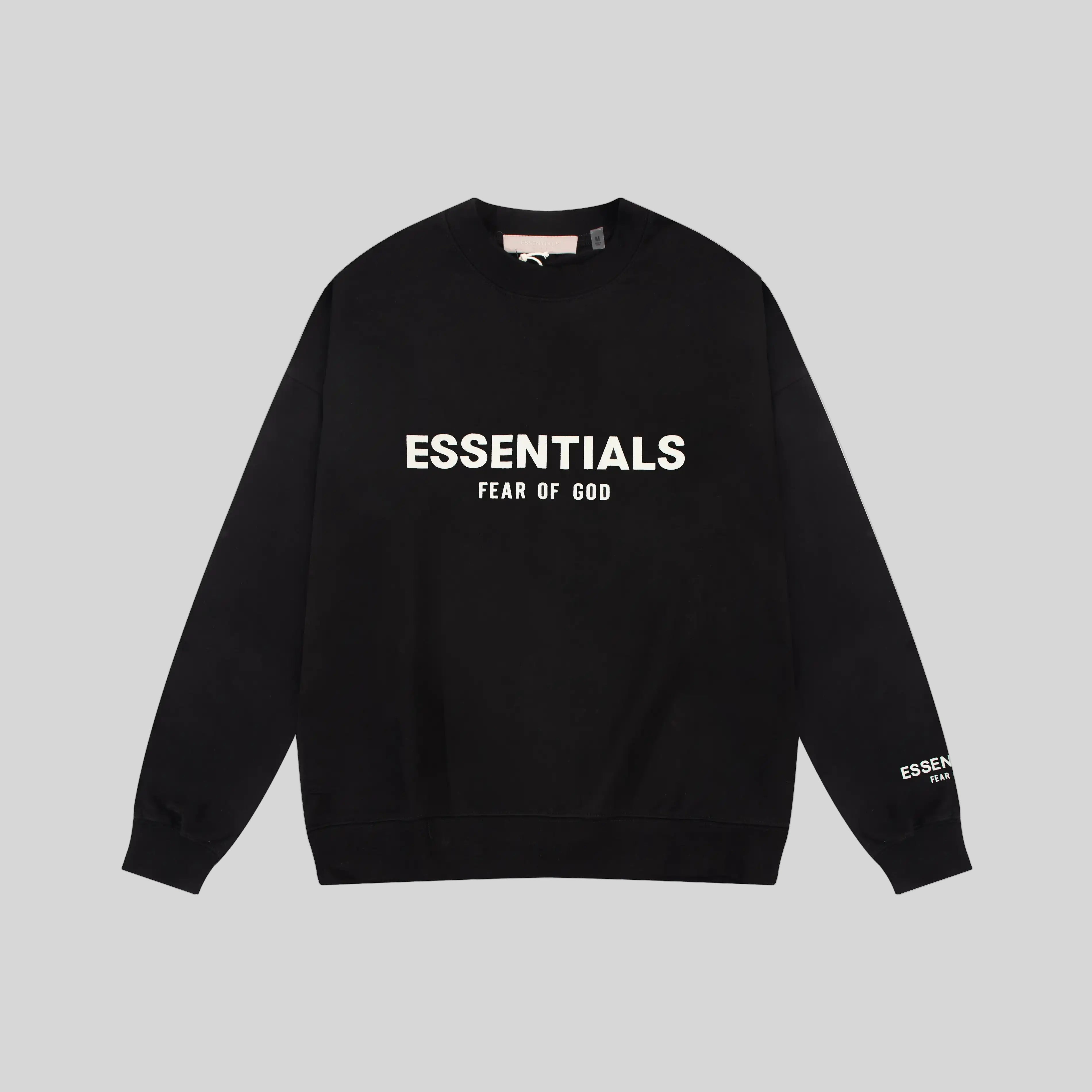 Black Sweatshirt Essentials Clothing Front