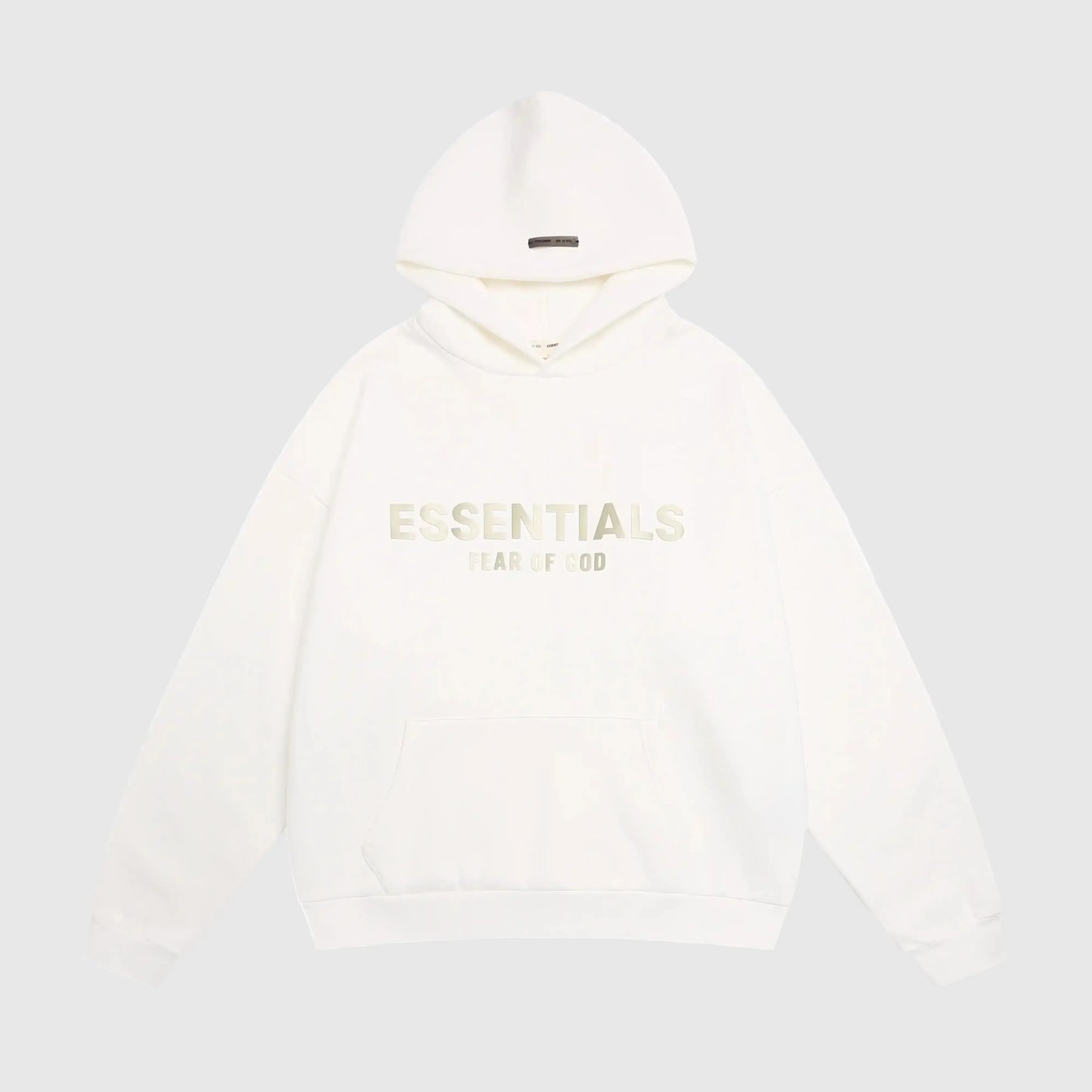 Essentials Cloud Dance pullover hoodie front view – Fear of God