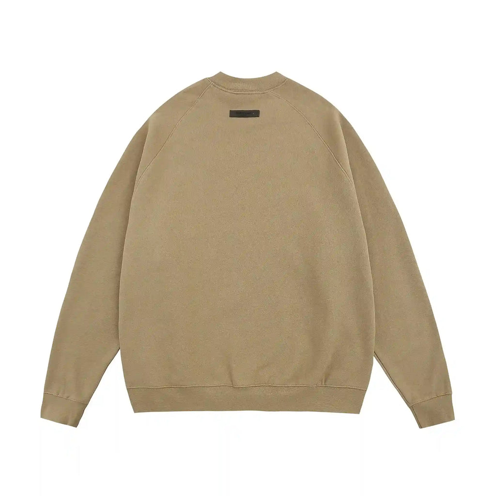 Dark Beige Essentials Clothing Sweatshirt Back