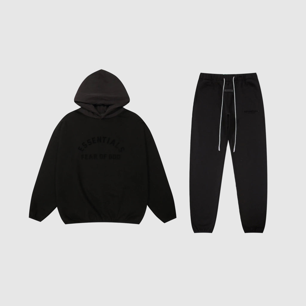 Dark Grey Head ESSENTIALS Clothing Black Tracksuit 1