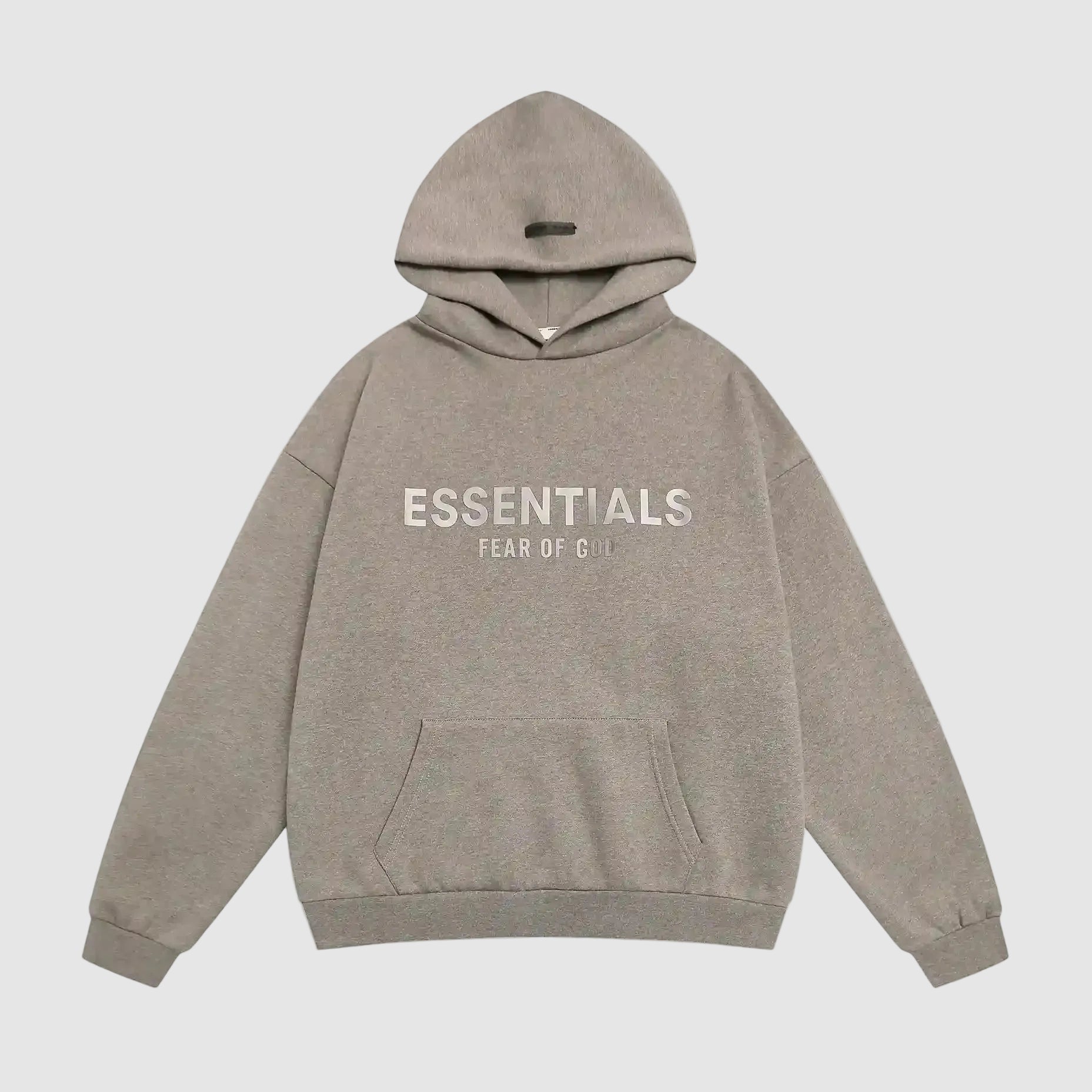 Dark Heathered Oatmeal Essentials Fear Of God Hoodie