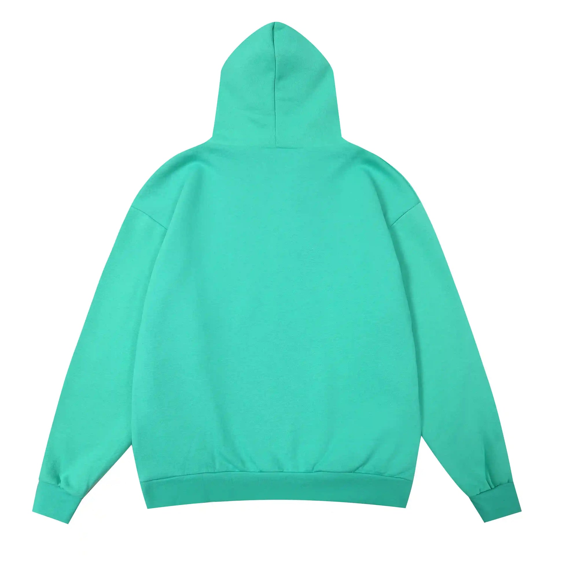 Essentials aqua green joggers front view soft-touch logo on leg