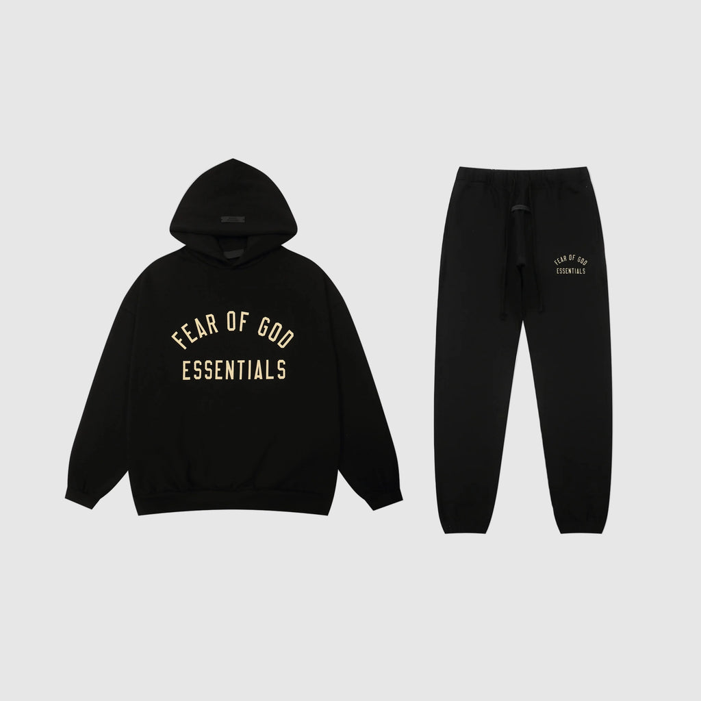 ESSENTIALS Clothing Black Tracksuit 1