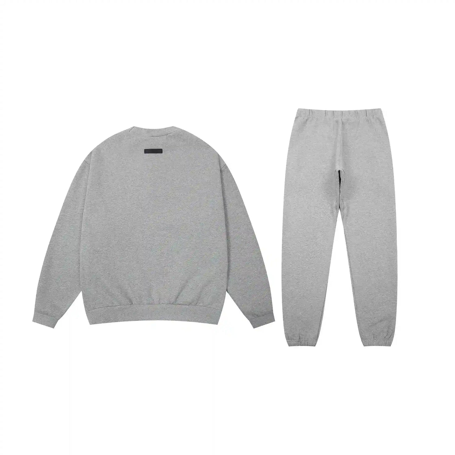 Essentials dark heather oatmeal daily comfort fleece hoodie with soft interior detail by Fear Of God